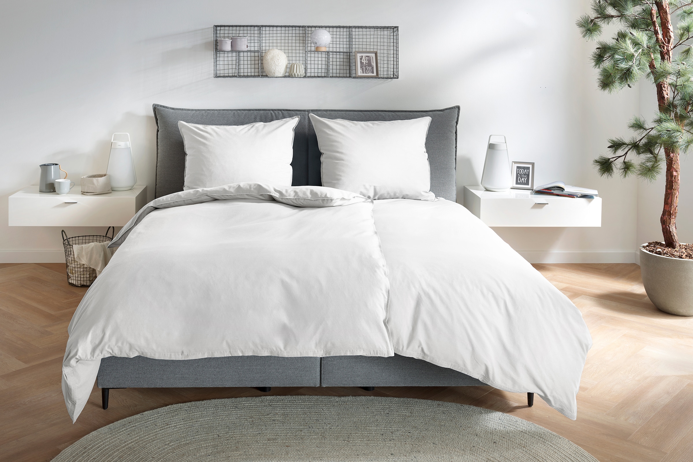 Primera Bettwäsche »Stone-Washed in Gr. 135x200, 155x220 oder 200x200 cm« 2 Stk. tlg. 100% Baumwolle, Bettwäsche in feinem Knitterlook, weicher Griff