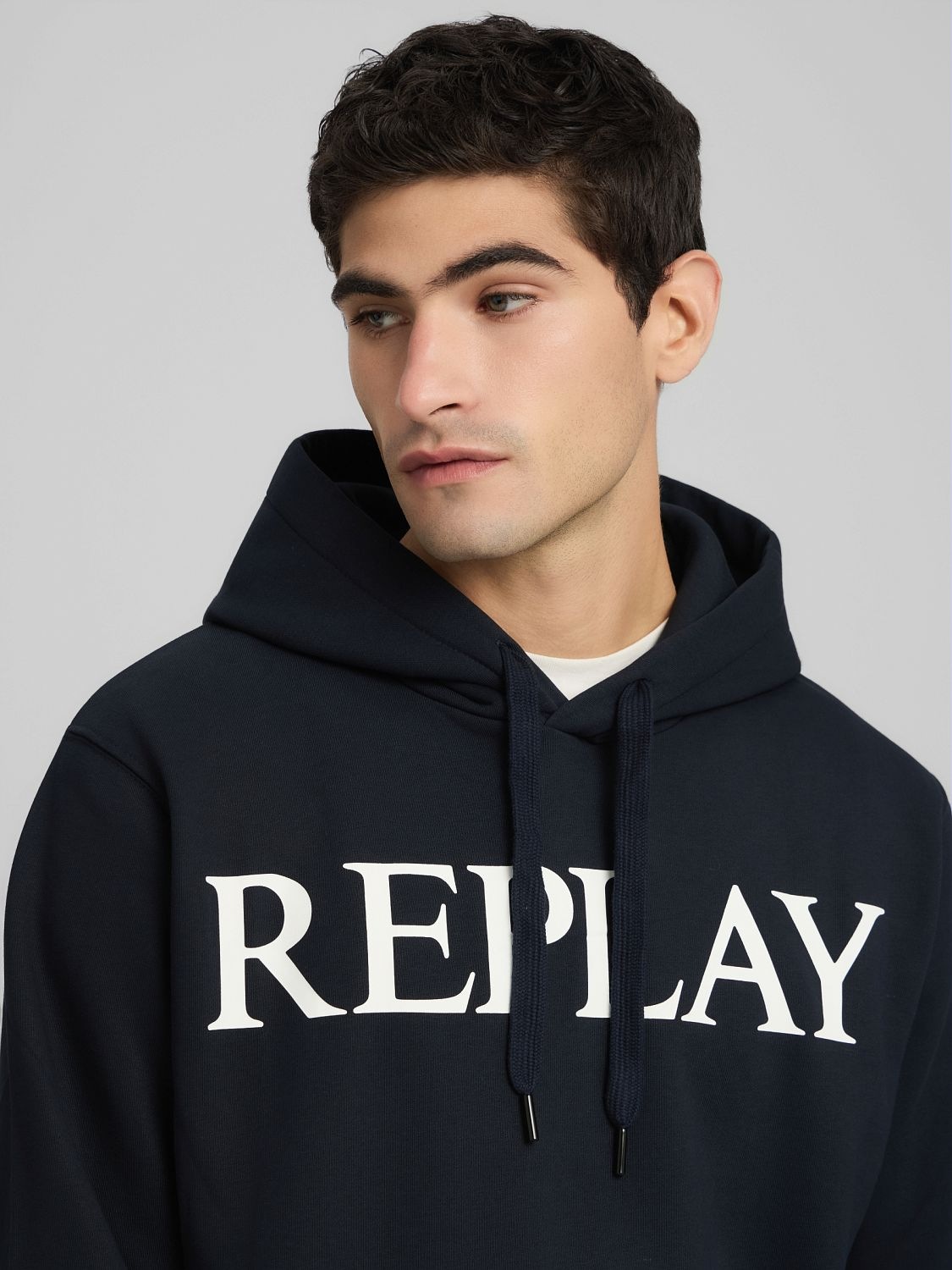 Replay Kapuzensweatshirt , mit großem Markenprint vorn
