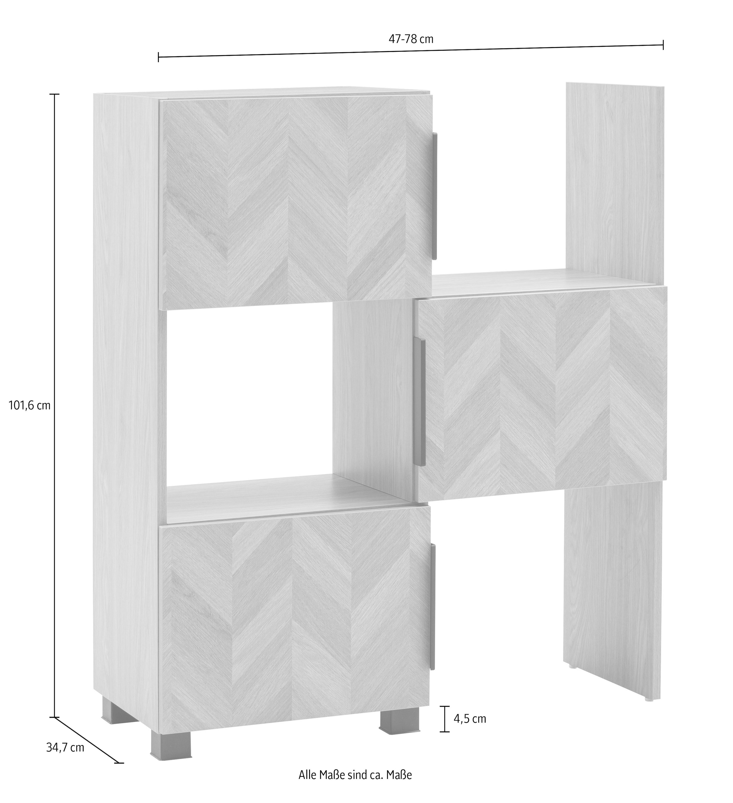 Schildmeyer Schieberegal »Piazza, Breite 78 cm« 1 Stk. tlg. Made in Germany