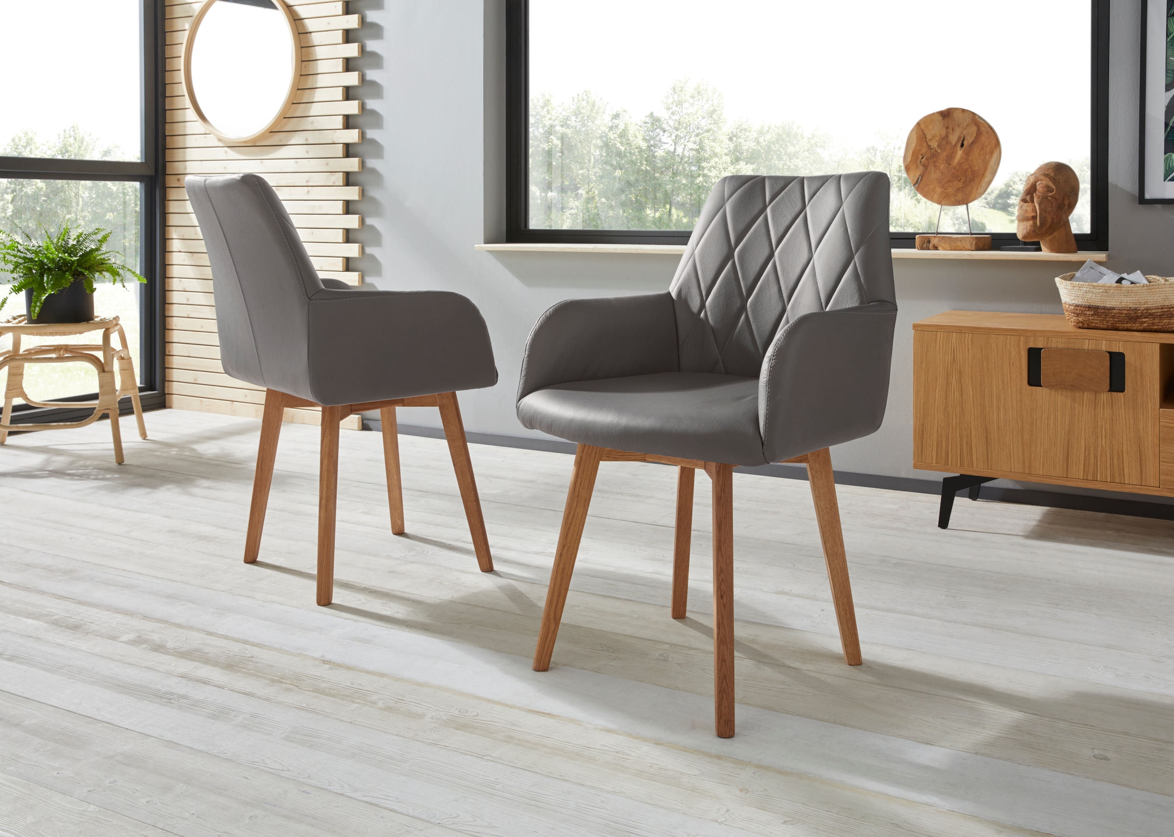 Home affaire Esszimmerstuhl »Brest« (Set) 2 Stk.Armlehnstuhl in Leder oder günstig online kaufen