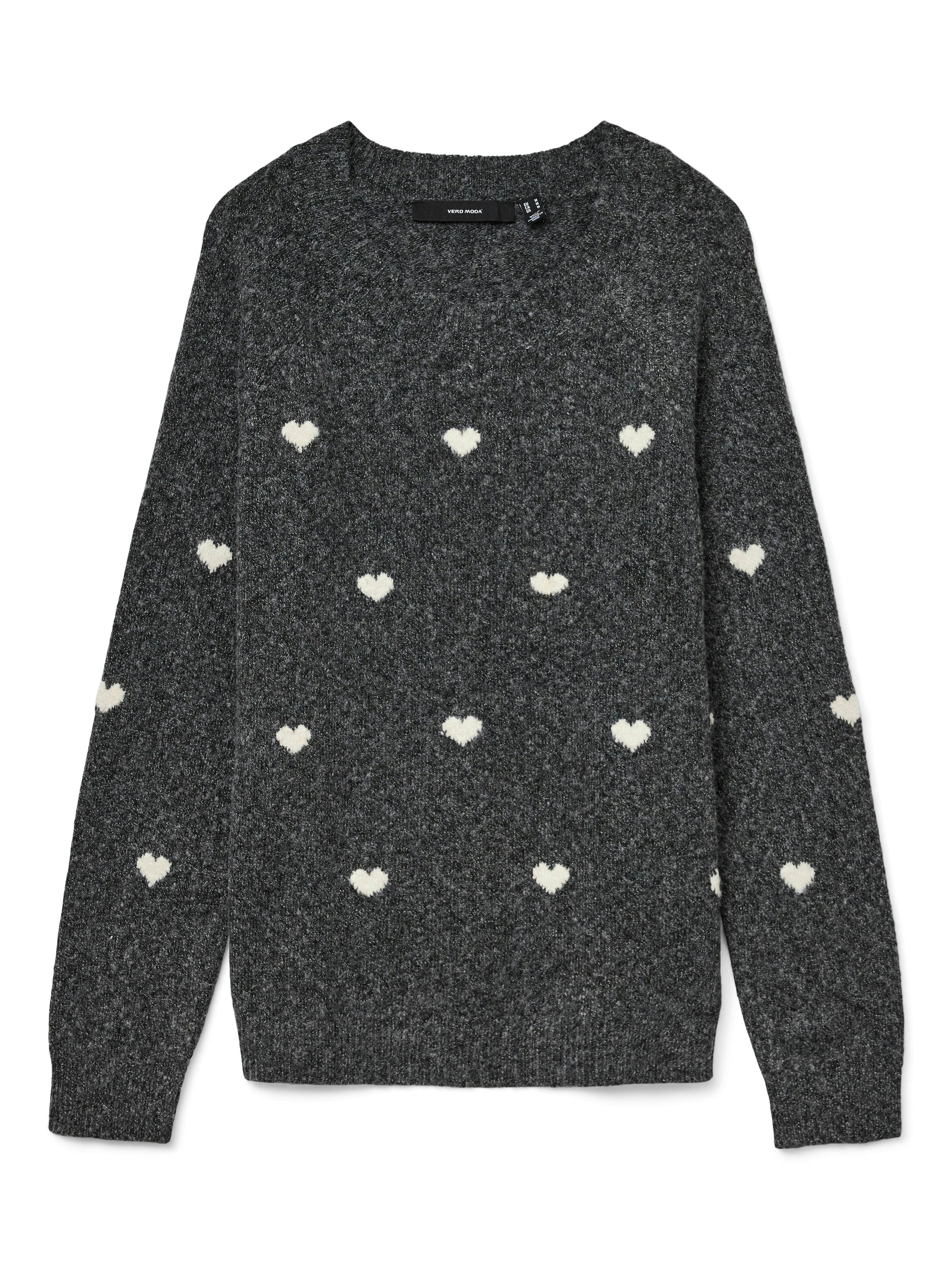 Vero Moda Rundhalspullover »VMDOFFY INTARSIA LS O-NCK PULLOV GA NOOS«, mit Herz-Strickmuster