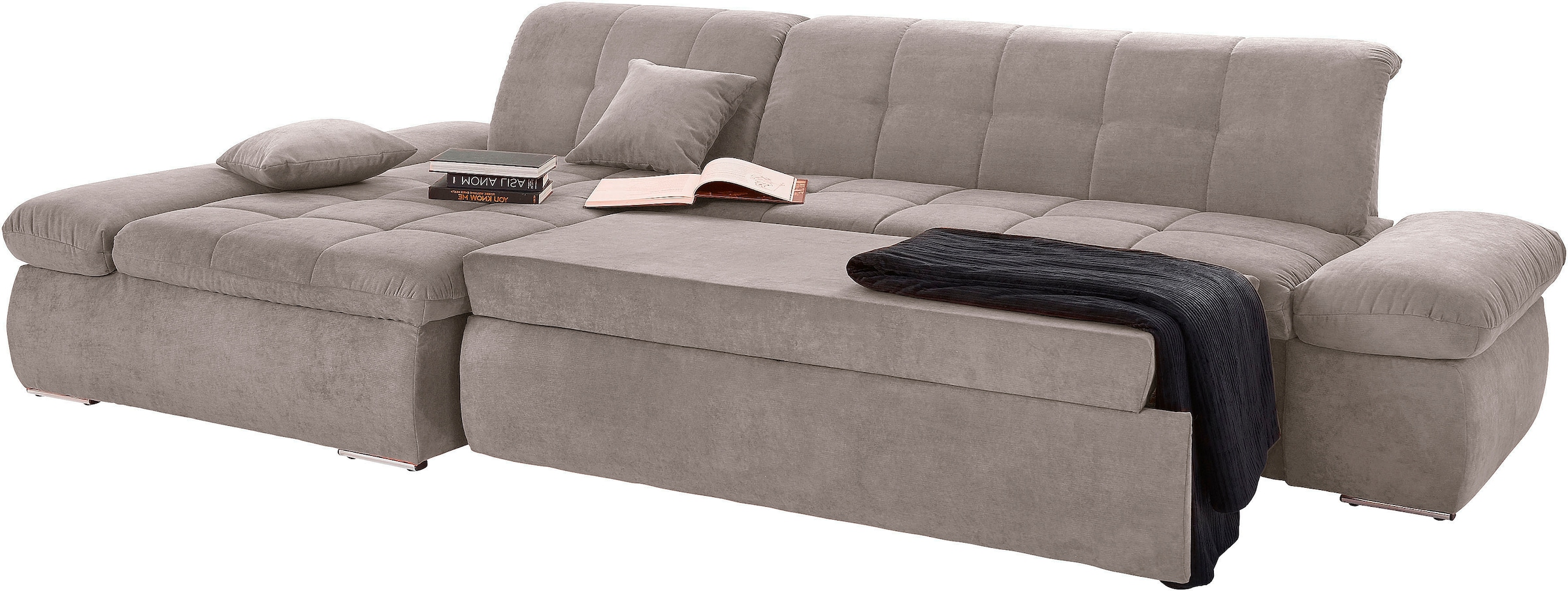 DOMO collection Ecksofa »NMoric XXL, B/T/H: 300/172/80cm, L-Form« wahlweise günstig online kaufen