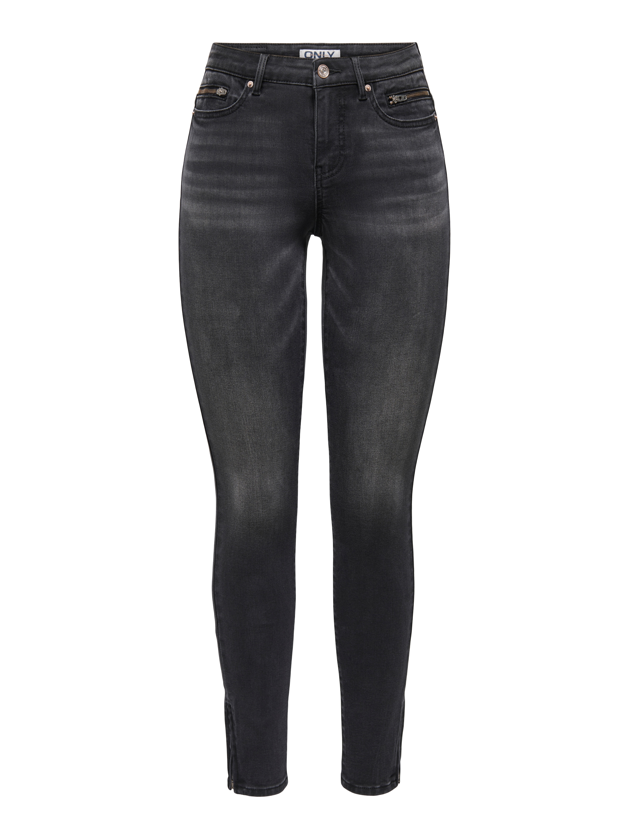 ONLY Skinny-fit-Jeans »ONLWAUW MW ZIP SK ANK DNM BOX«