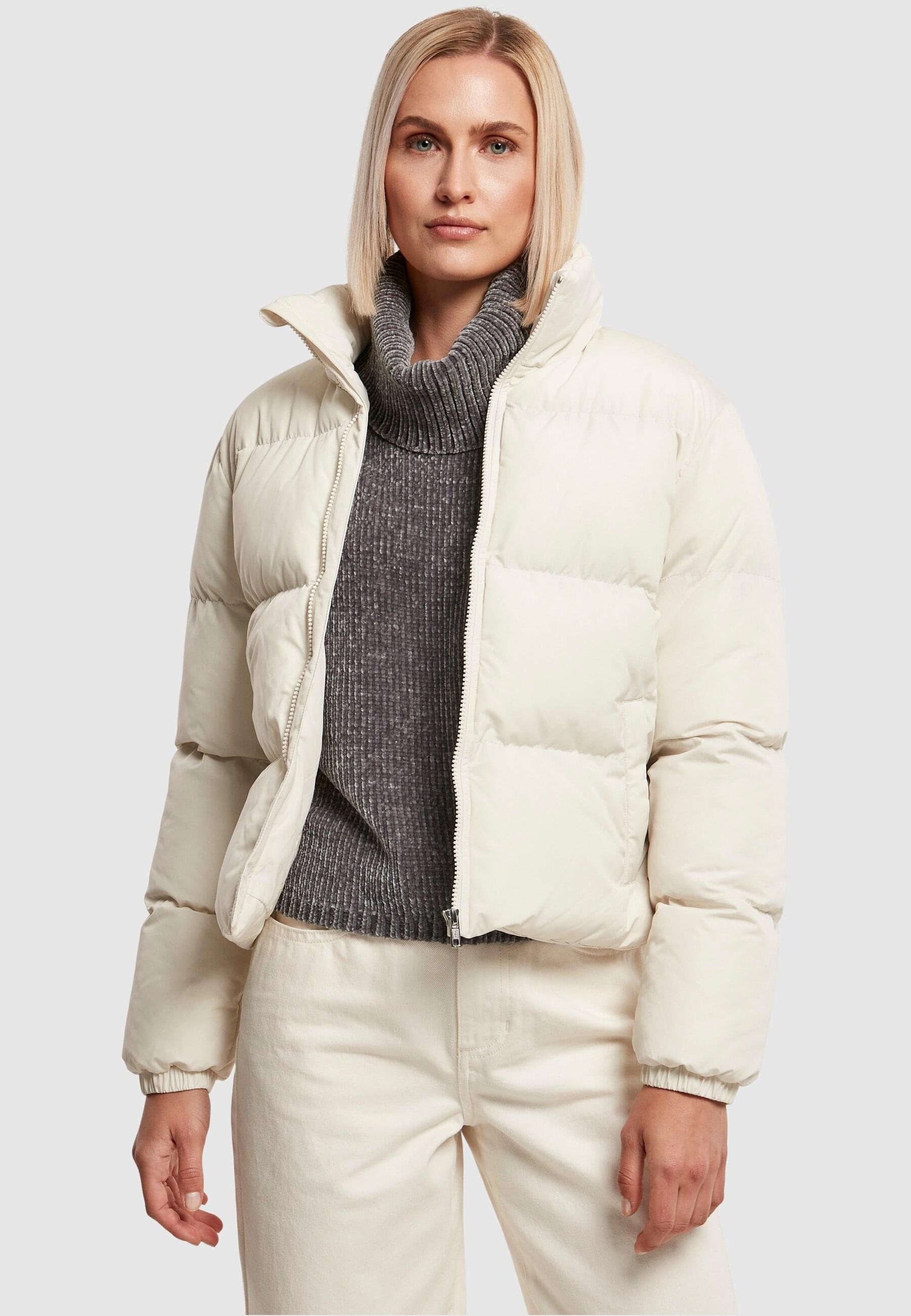 URBAN CLASSICS Winterjacke »Urban Classics Damen Ladies Short Peached Puffer Jacket« 1 Stk. tlg. ohne Kapuze
