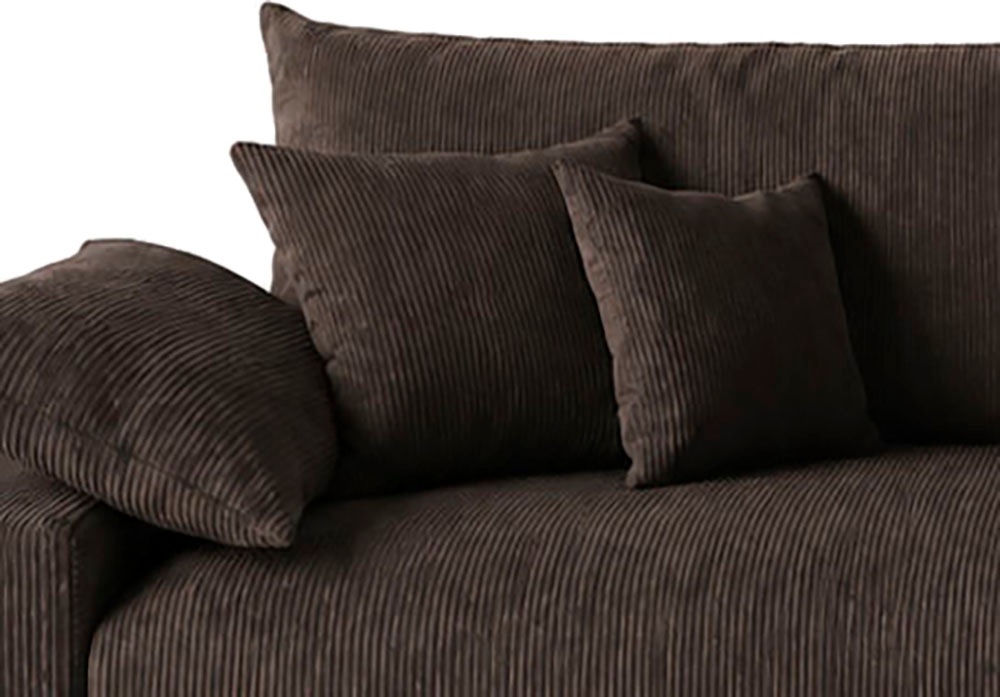 OTTO home Big-Sofa Mega-Sofa wahlweise in Cord oder Bouclé, mit Federkern & 6 Zierkissen