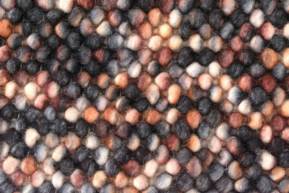 morgenland Wollteppich »Mosaik - Wollteppich«, rechteckig, 2 mm Höhe, Sehr weicher Flor