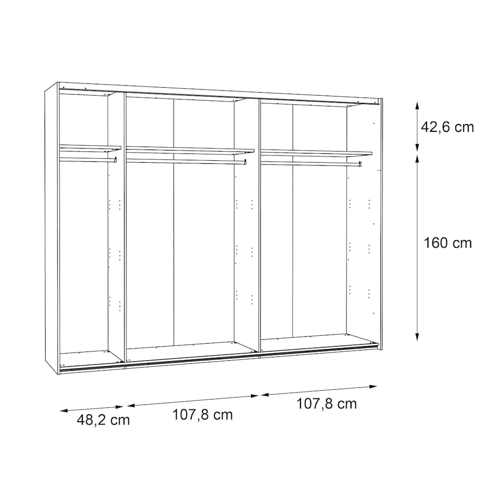 FORTE Schwebetürenschrank »"Sirius Black", Made in Europe, hochwertiges Design«