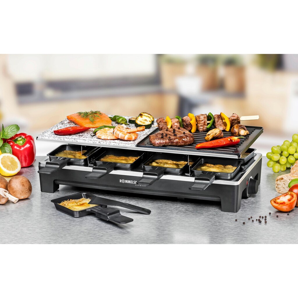 Rommelsbacher Raclette »RCS 1350«, 8 St. Raclettepfännchen, 1350 W