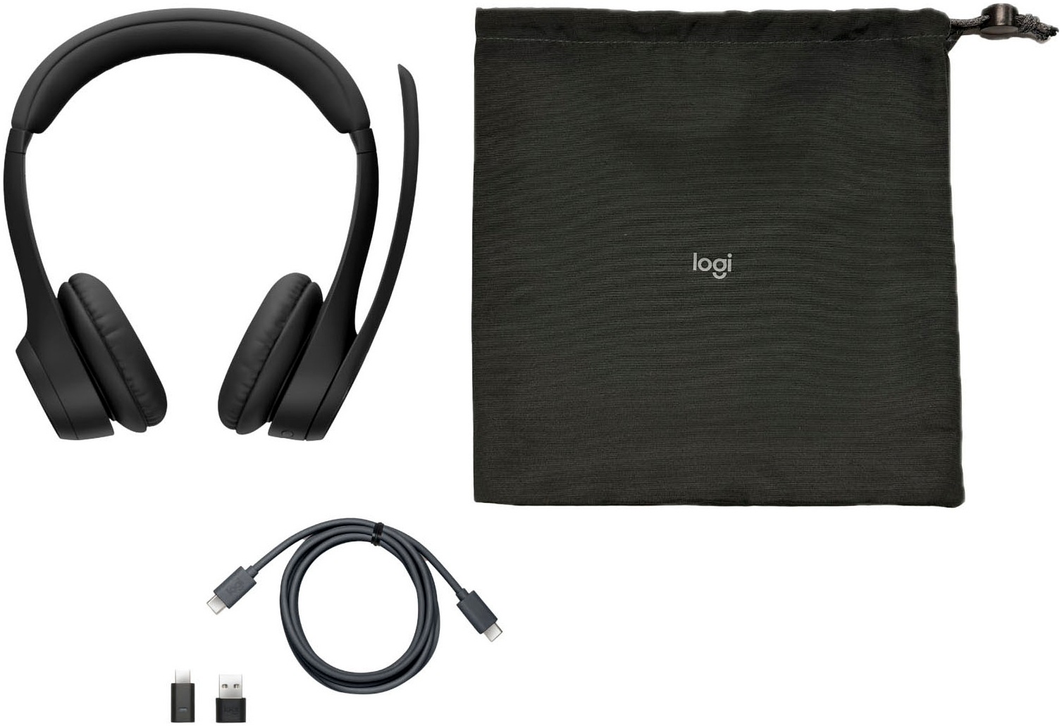 Logitech Wireless-Headset »Zone 305 (UC-Version)«, Bluetooth, Stummschaltung-integrierte Steuerung für Anrufe und Musik
