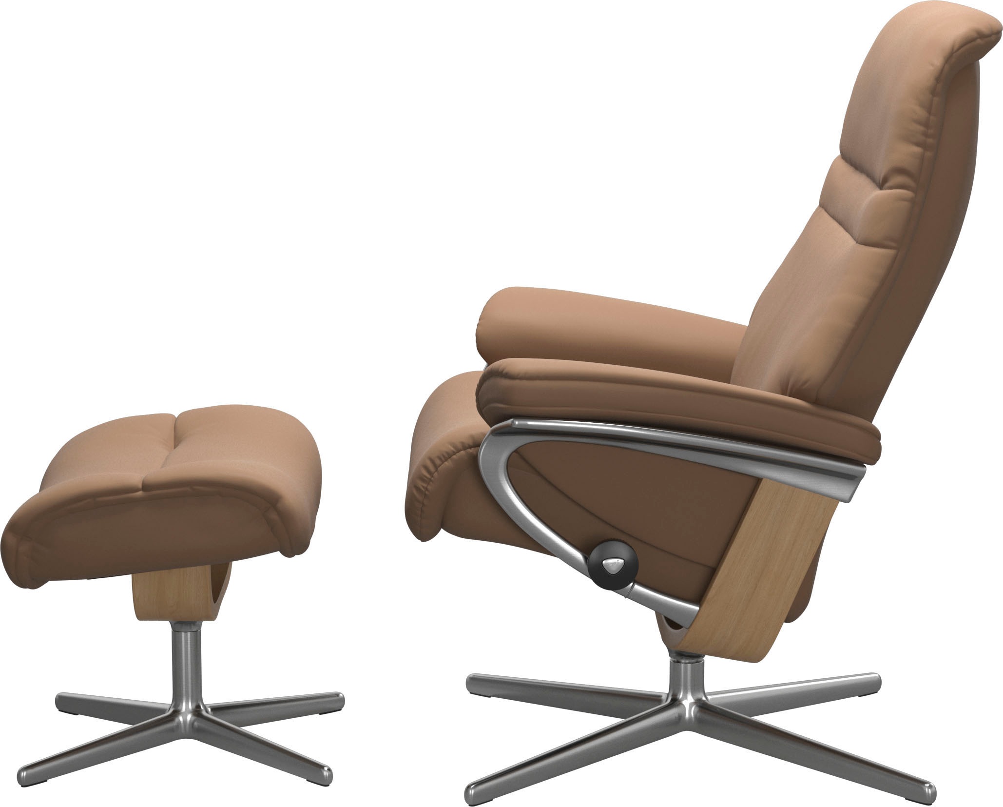 Stressless® Fußhocker »Sunrise« mit Cross Base, Größe S, M & L, Holzakzent Eiche