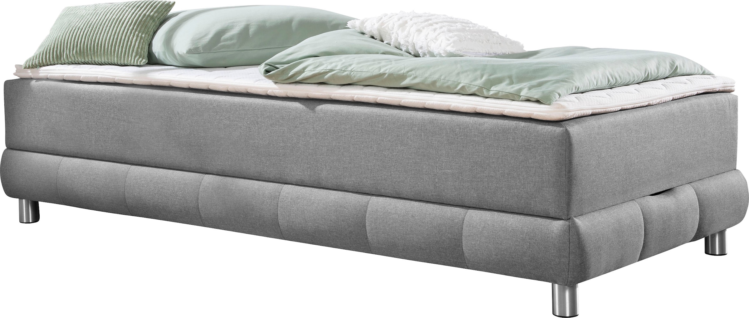 INOSIGN Boxspringbett »Vaasa«, für Dachschrägen geeignet, inkl. Bettkasten und Topper