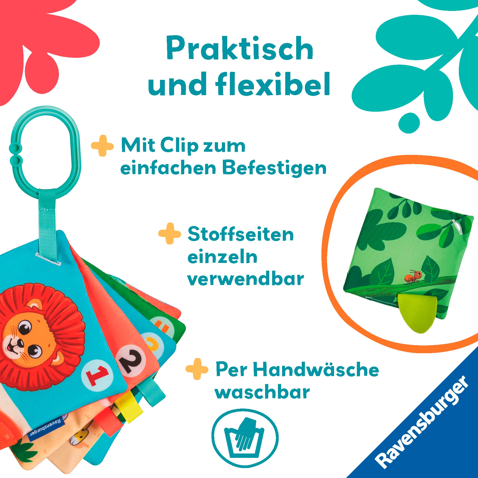 Ravensburger Greifspielzeug »Play+ Mein allererstes Spielbuch: Zahlen und Farben (Stoffbuch)«