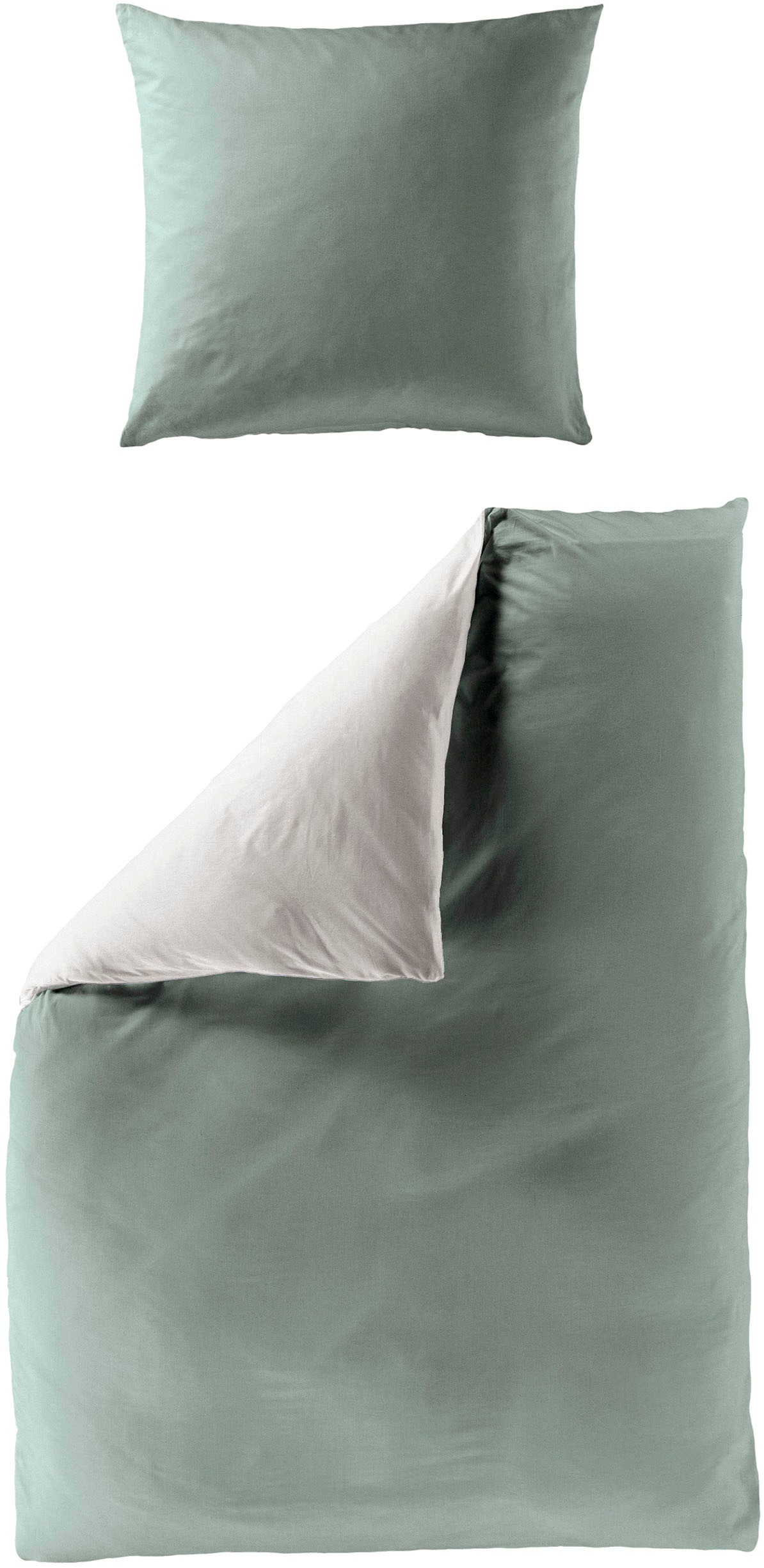 BIERBAUM Wendebettwäsche »Modern Uni in Gr. 135x200 oder 155x220 cm«, Moder günstig online kaufen