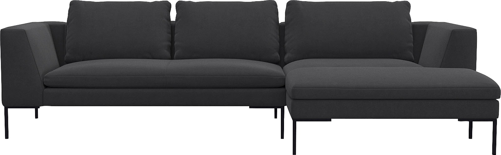 FLEXLUX Ecksofa "Loano", modernes Sofa, frei im Raum stellbar, lose Kissen, günstig online kaufen