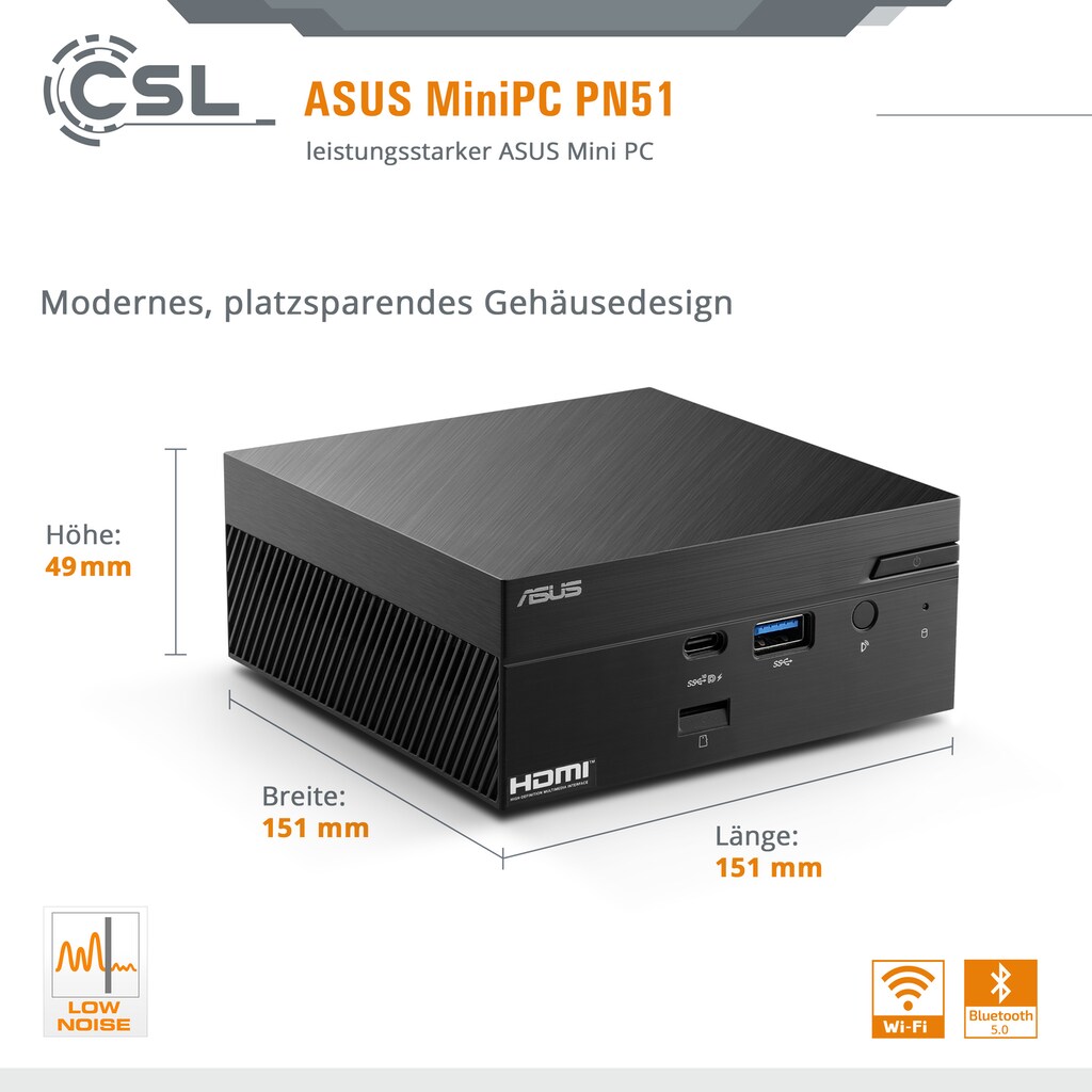 Asus Mini-PC »PN51 5700U / 16GB / 1000 GB M.2 SSD«