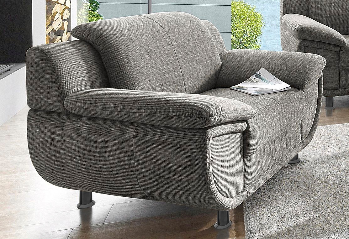 TRENDMANUFAKTUR Sessel »Rondo, Breite 121 cm, breite Armlehnen, Füße schwar günstig online kaufen