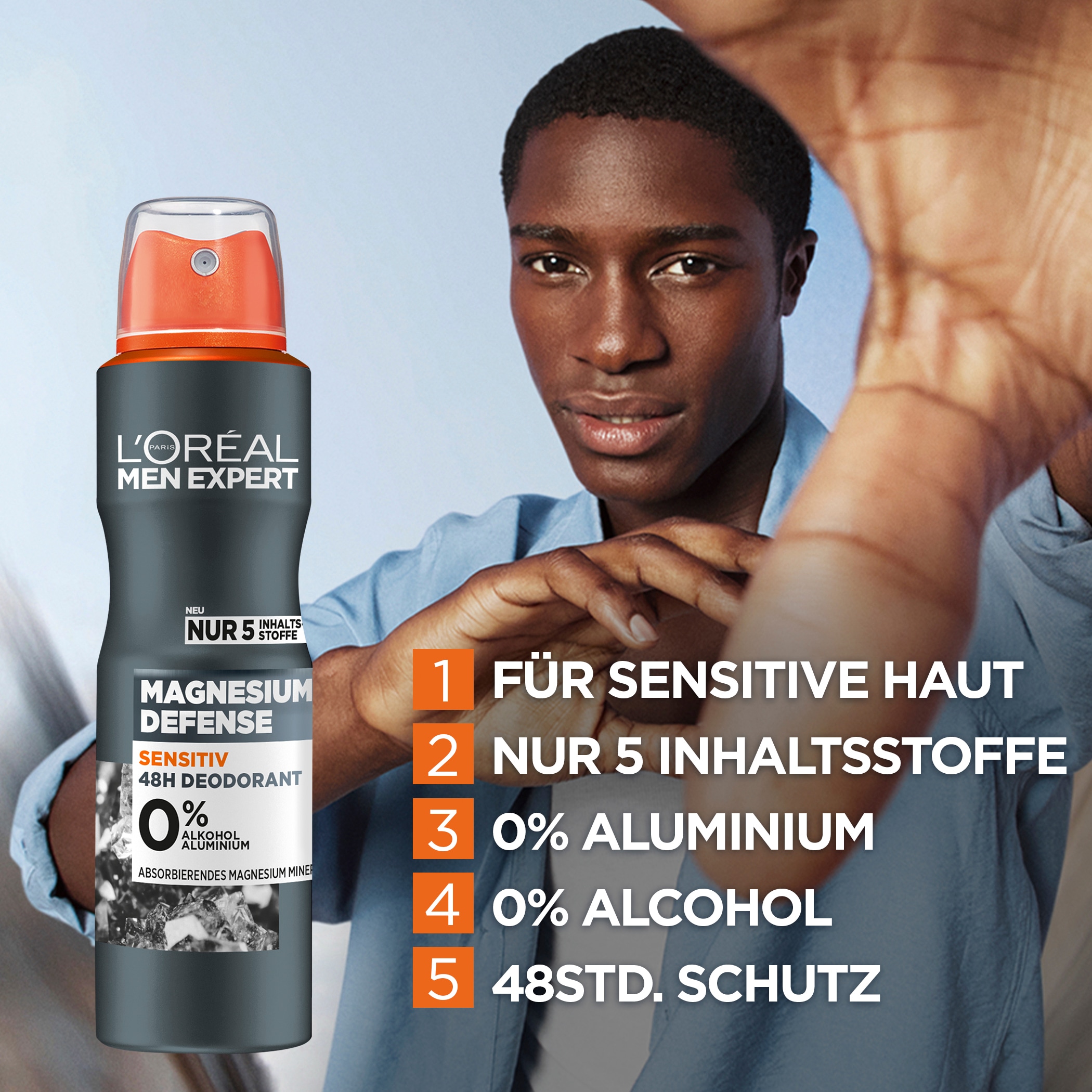 L'ORÉAL PARIS MEN EXPERT Deo-Spray »Magnesium Defense« mit hoher Zuverlässigkeit