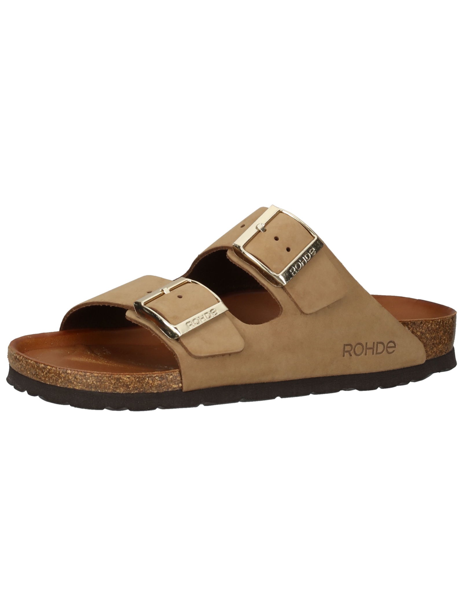 ROHDE Hausschuh »Pantoletten Leder« Natur 41 41 Verschluss: Schlupfschuh