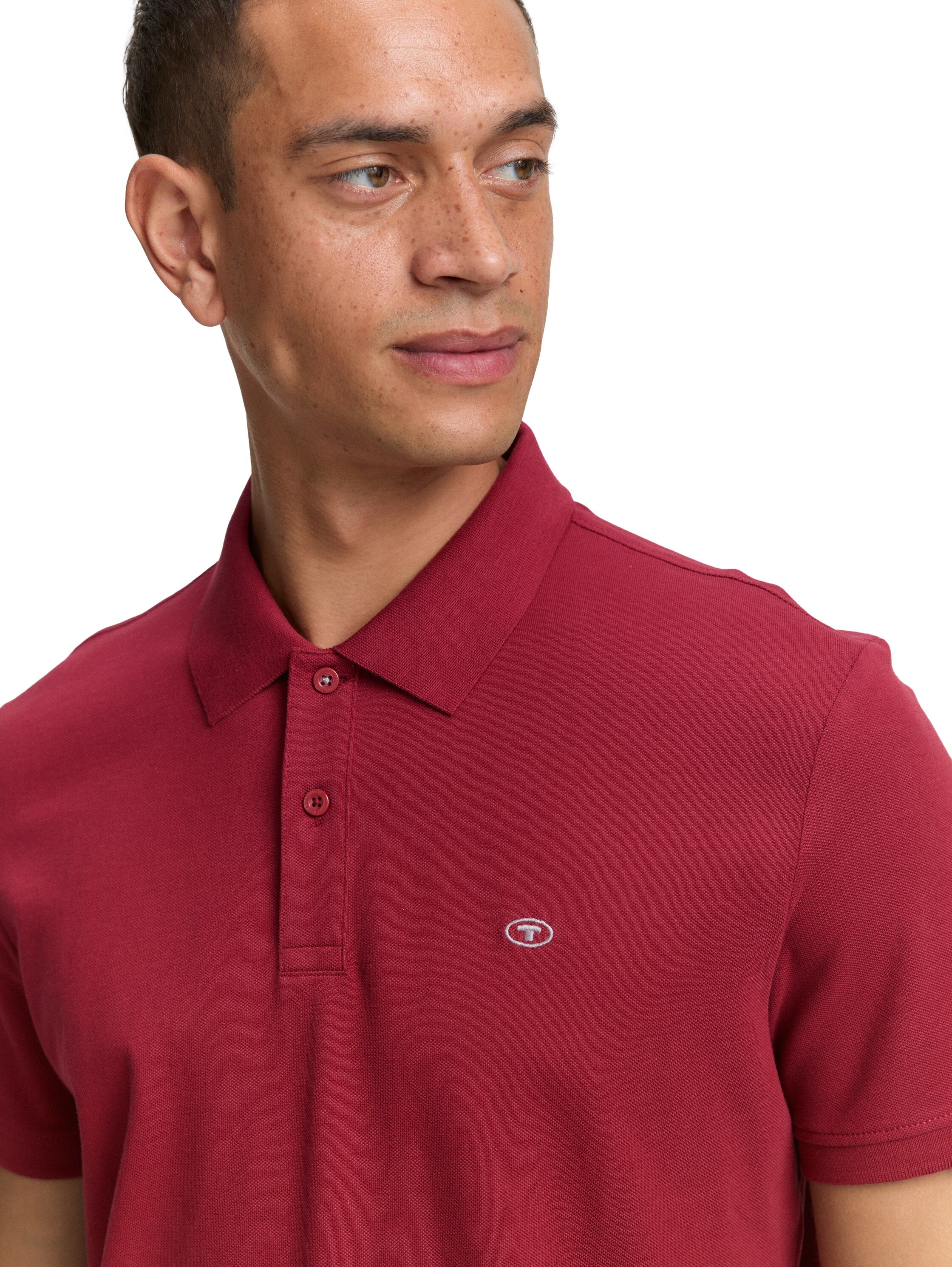 TOM TAILOR Poloshirt, mit farblich hervorgehobener Knopfleiste
