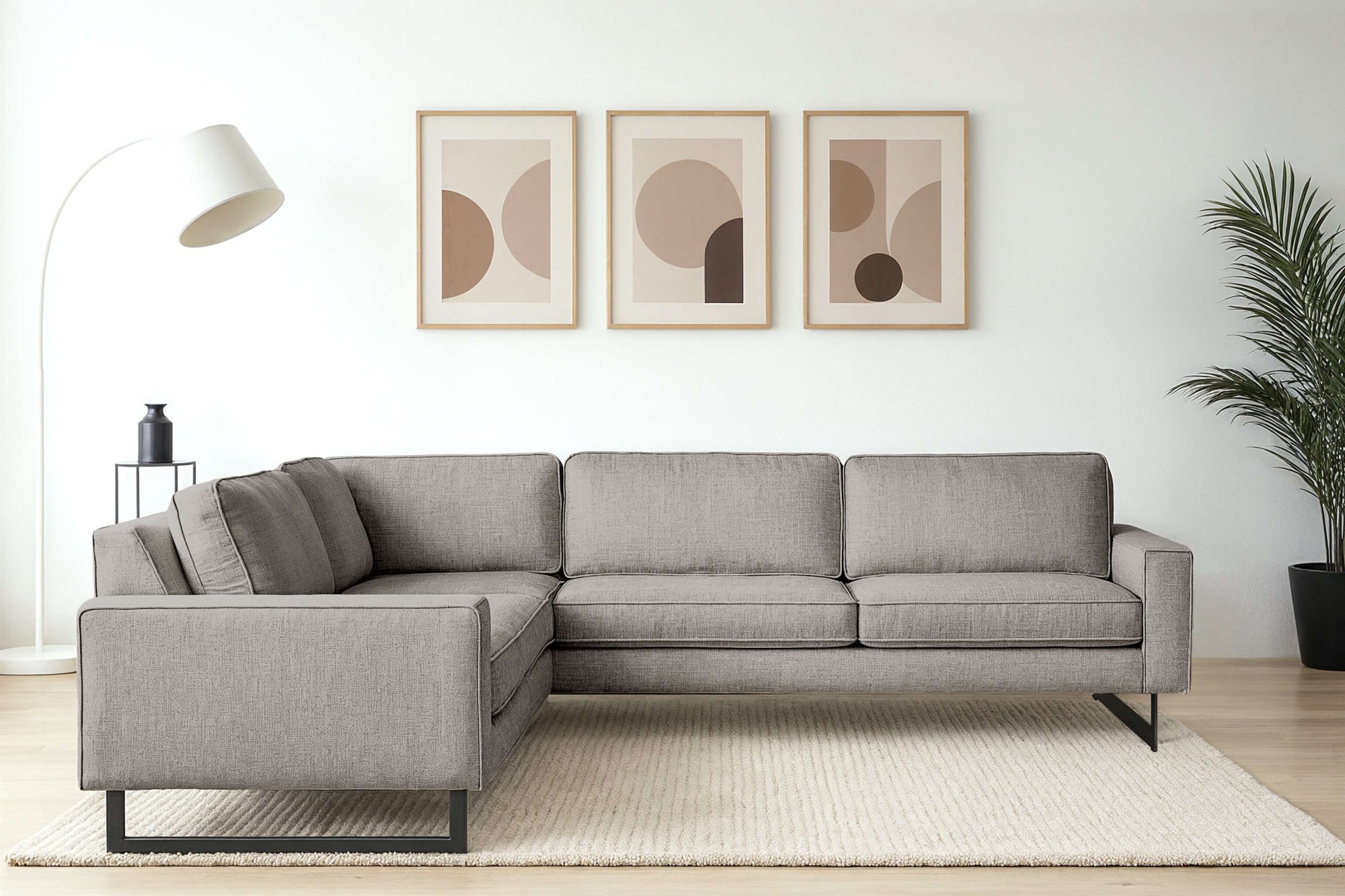 PLACES OF STYLE Ecksofa »Pinto, XXL, 250/290 cm, langer Schenkel, Ottomane« günstig online kaufen