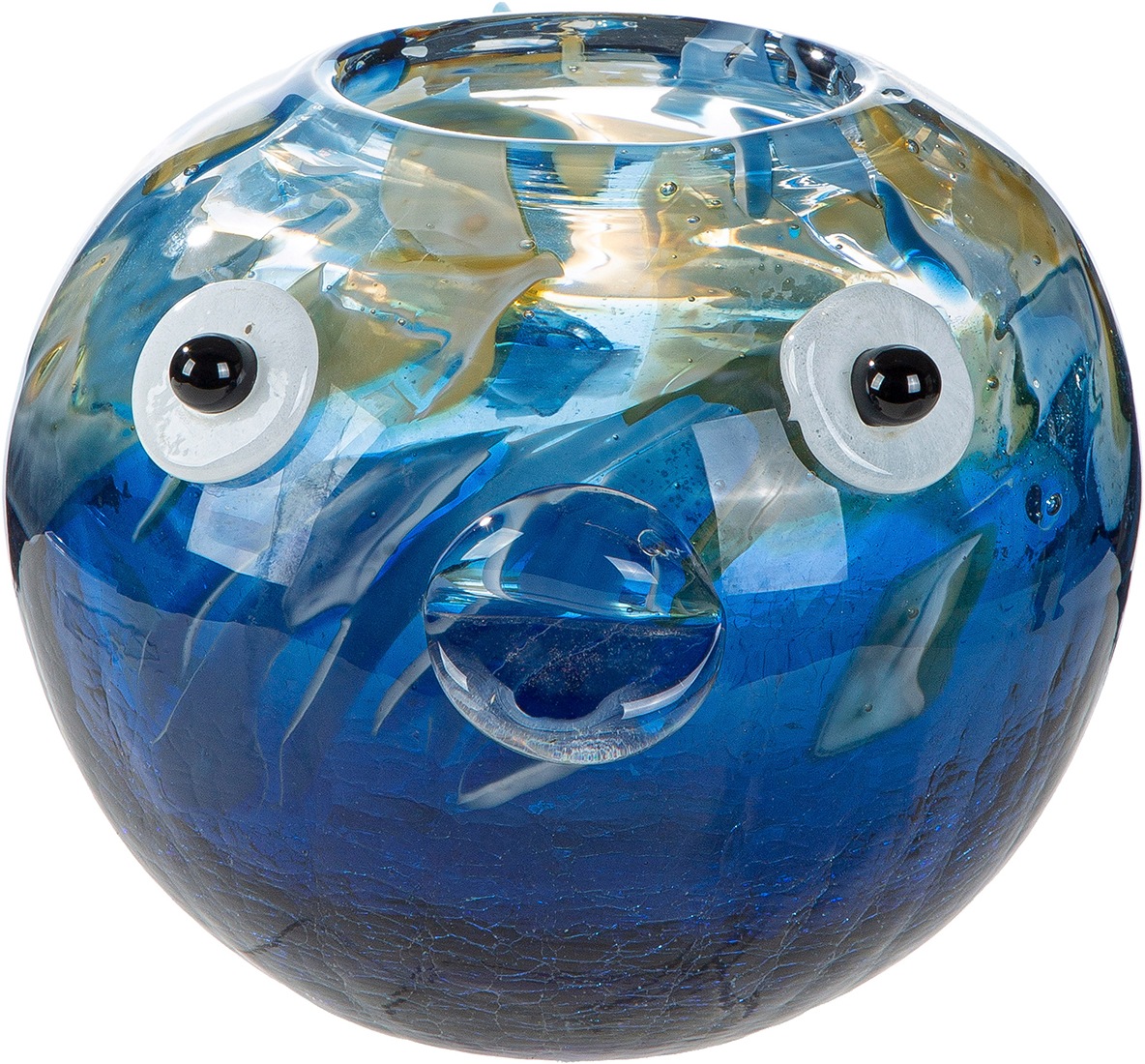 GILDE Tischvase »Vase Fisch Kandaru blau« Vase, Glas, Fischoptik, maritim, Dekoration, Geschenkidee
