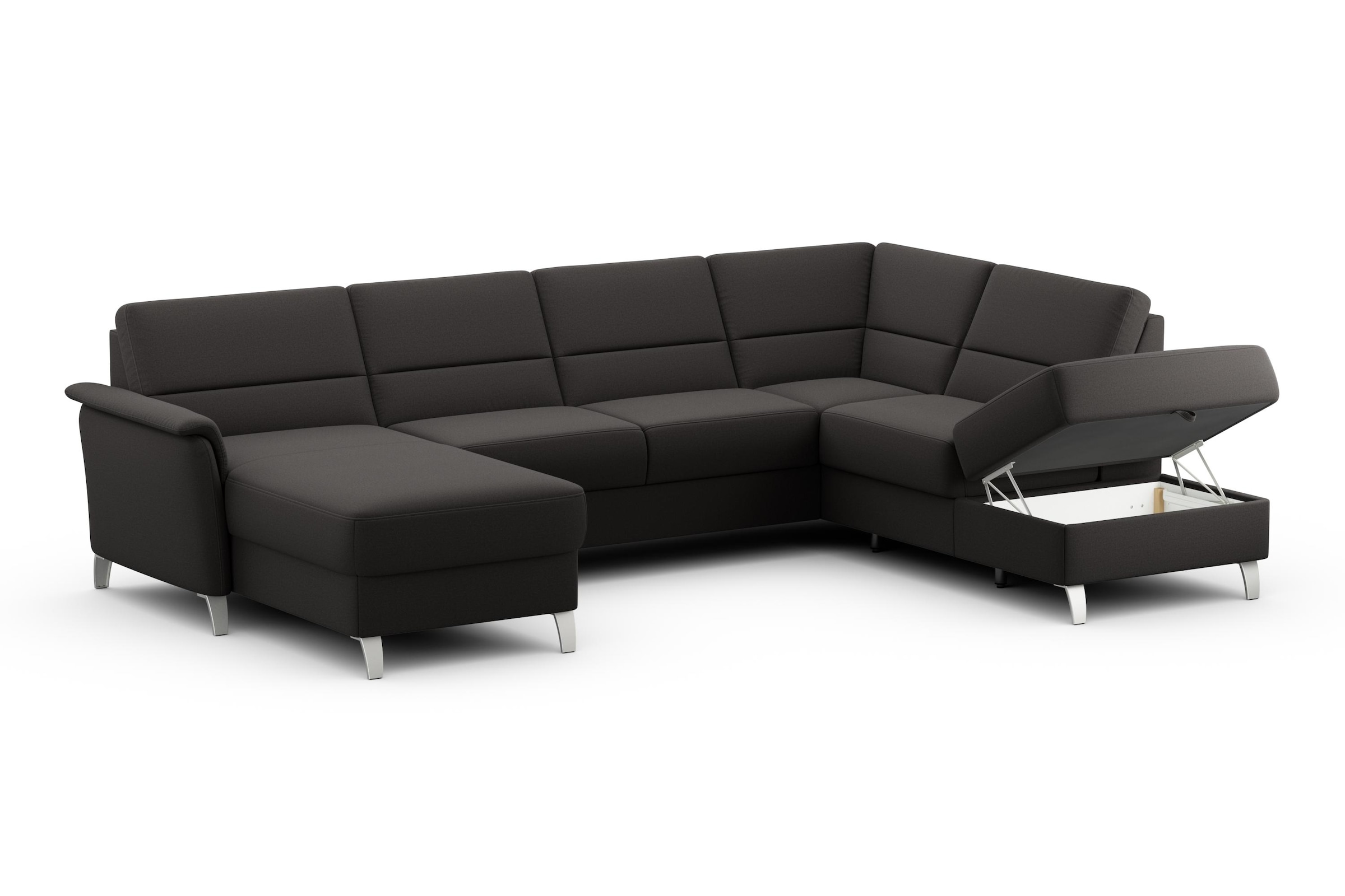 sit&more Wohnlandschaft »Palmera U-Form«, Federkern, wahlweise mit Bettfunktion und mit/ohne Stauraum
