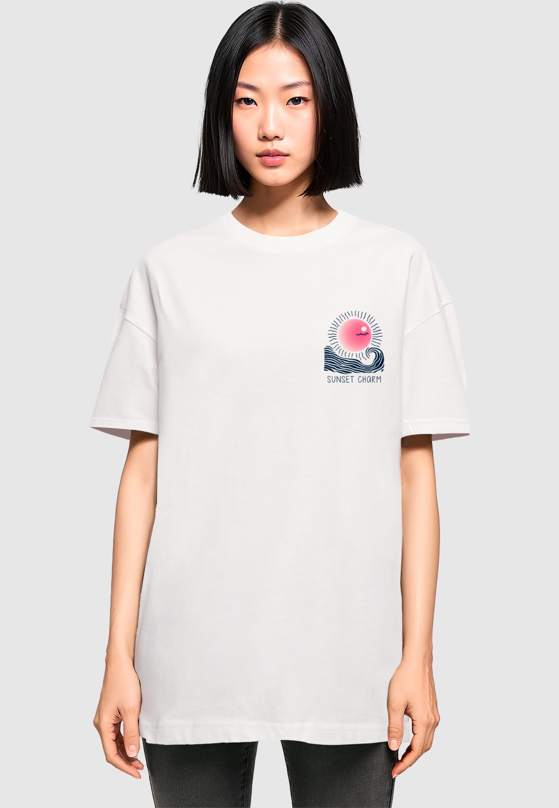 Merchcode T-Shirt »Merchcode Ladies Sunset Charm Oversized Tee« 1 Stk.