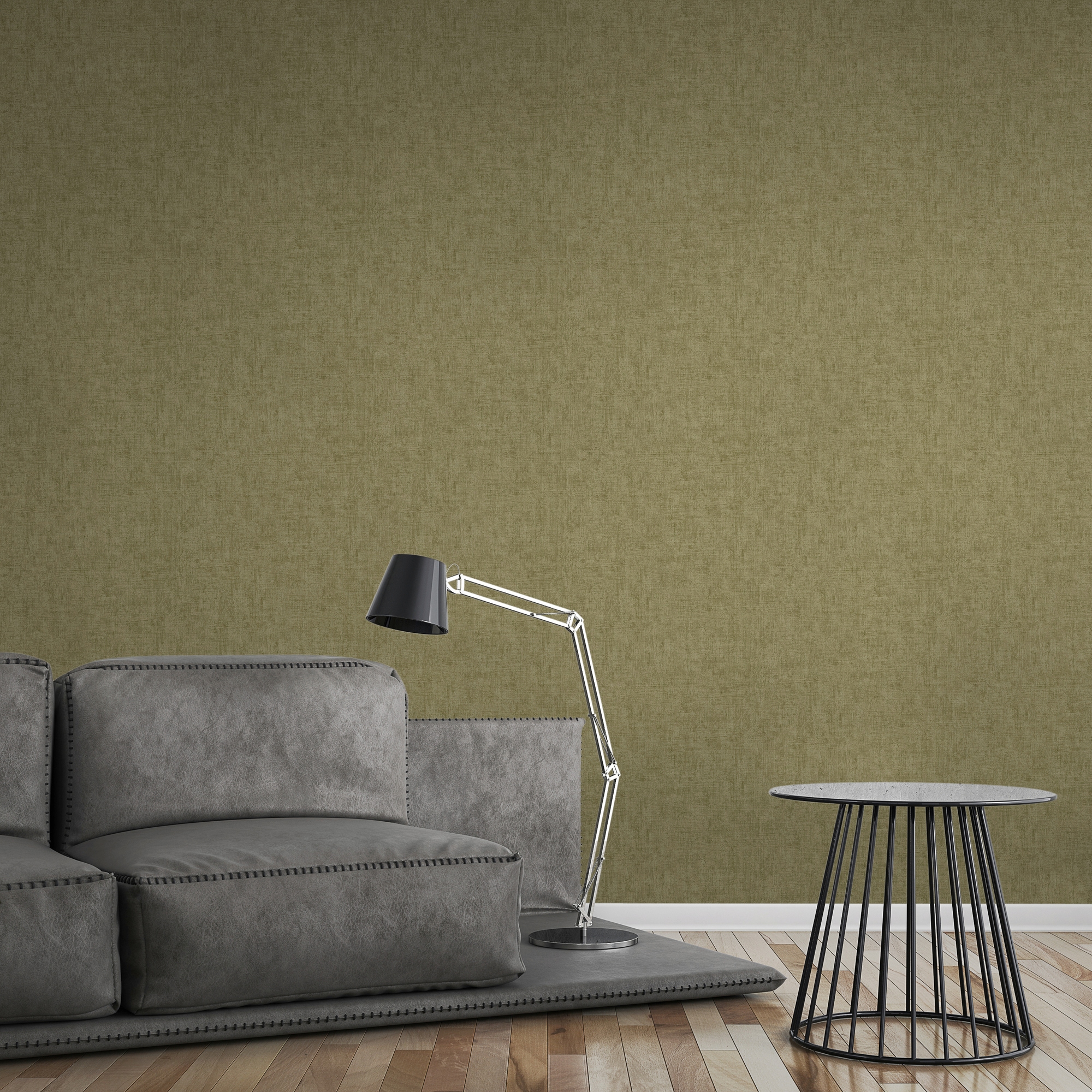 A.S. Création Vliestapete »Greenery Uni in Vintage Optik«, uni-einfarbig-unifarben, Uni Tapete einfarbig Tapeten Wohnzimmer Schlafzimmer Küche modern Büro