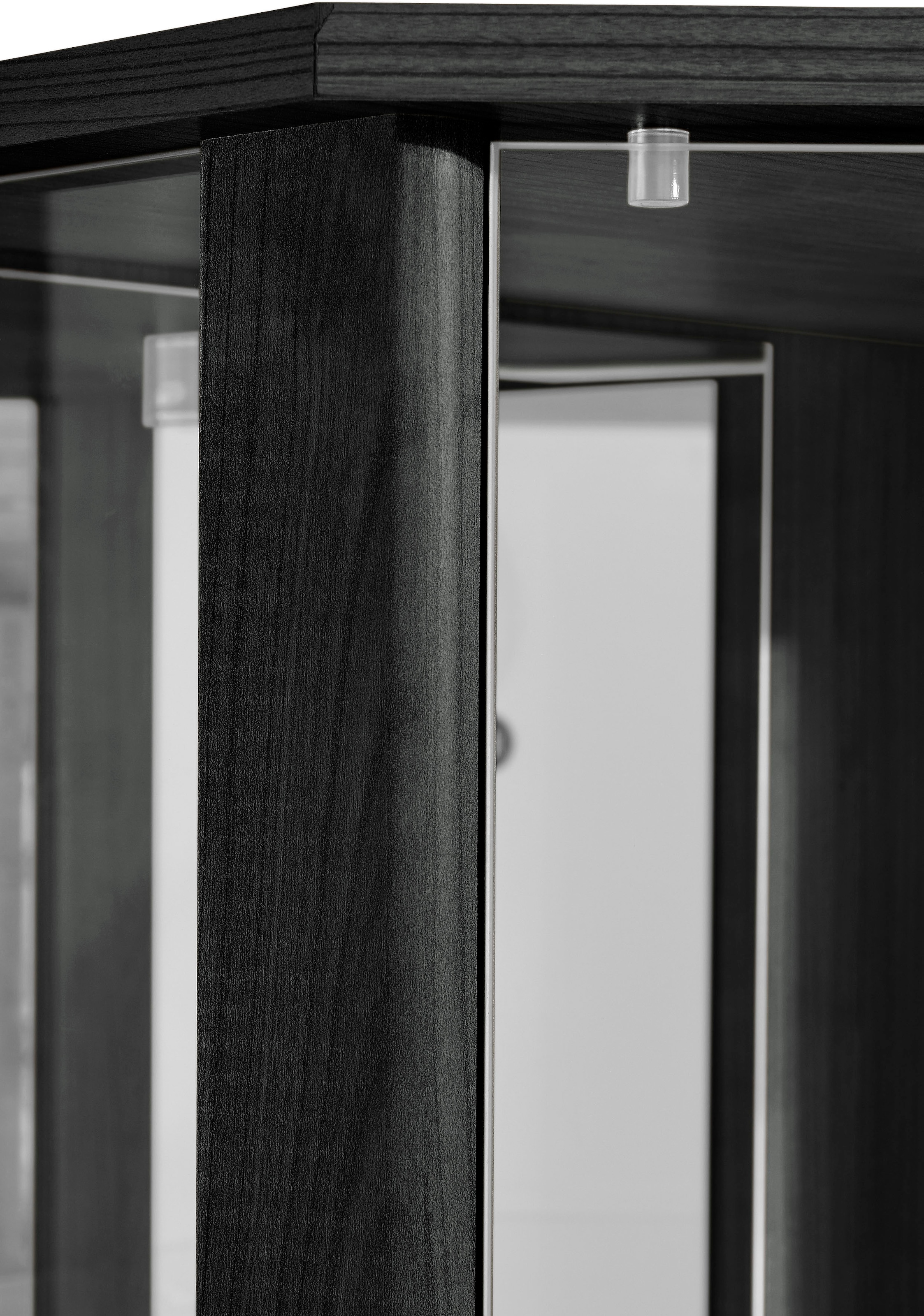 fif möbel Eckvitrine »TRIO Höhe ca. 172 cm, ink. Beleuchtung«, Eckvitrine/Glasvitrine 1x Glastür, perfekt für Sammler, Sammlervitrine