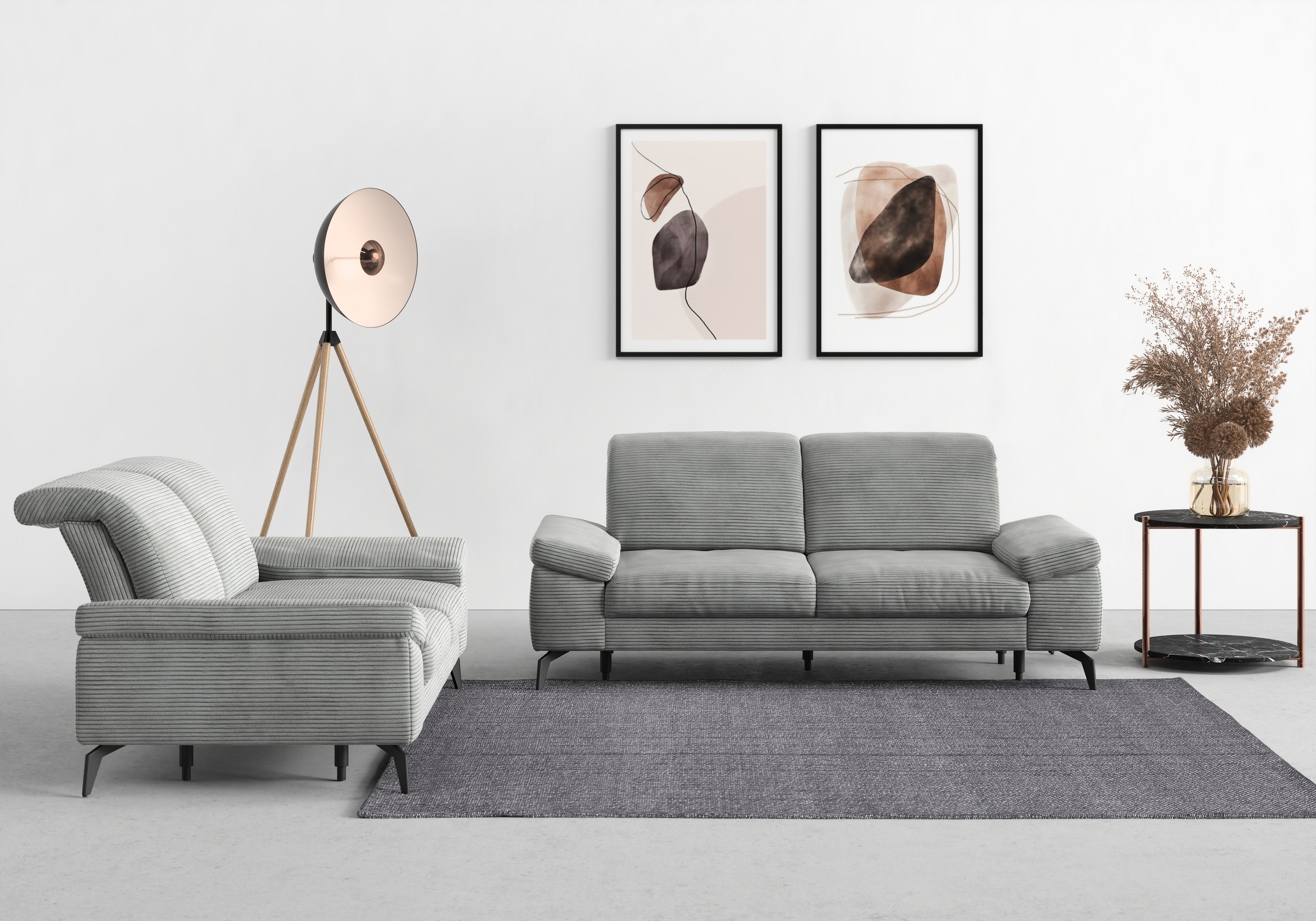 sit&more 2,5-Sitzer »Cabana«, Breite 211 cm, mit oder ohne Sitztiefen-, und Kopfteilfunktion