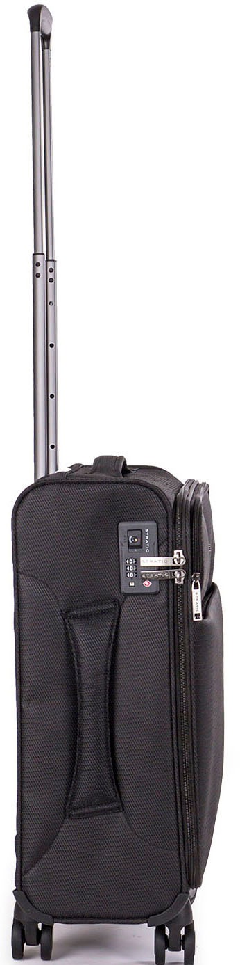 Stratic Weichgepäck-Trolley »Stratic Light + S, black«, 4 Rollen, Handgepäck Reisekoffer Reisegepäck TSA-Zahlenschloss