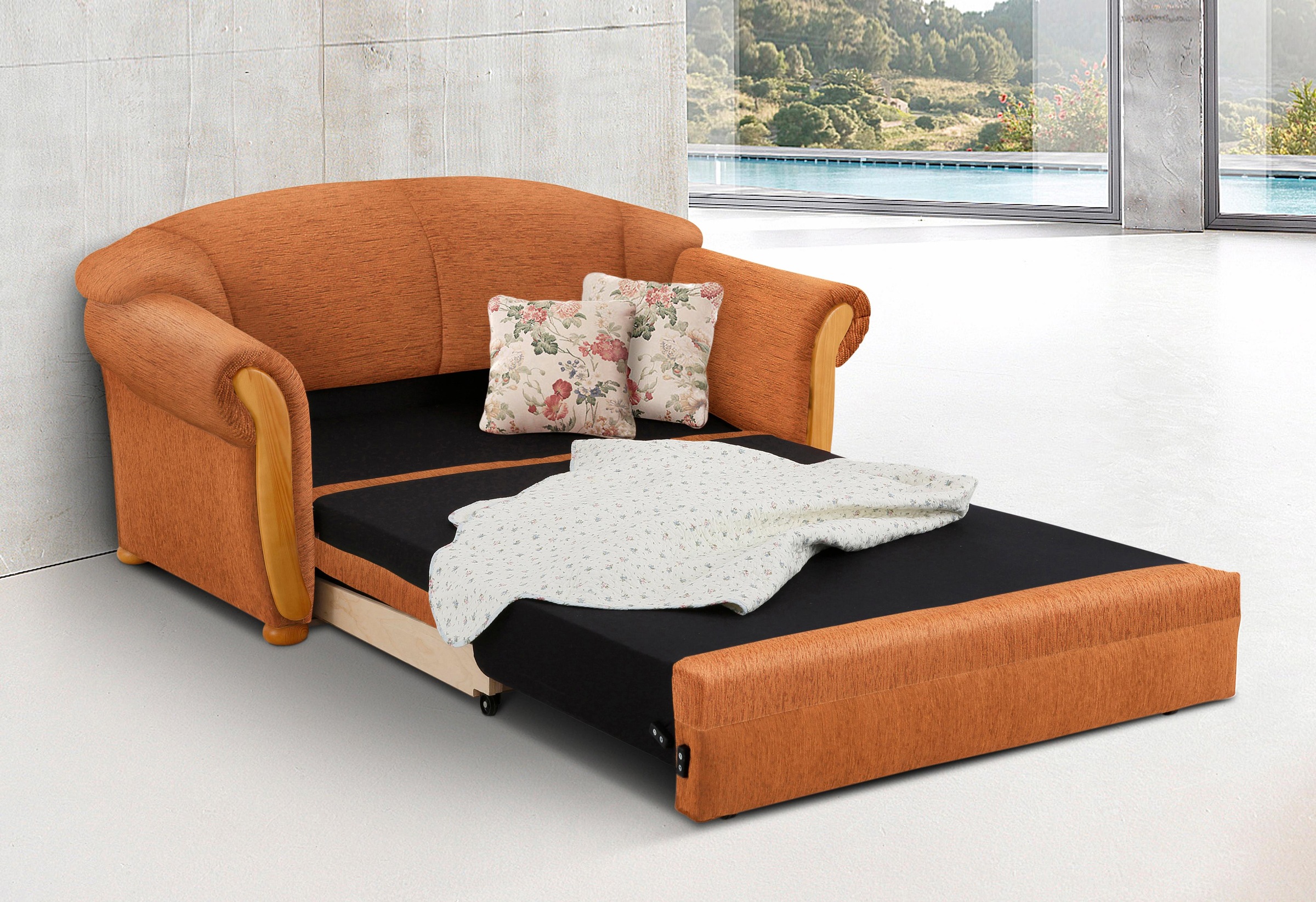 Home affaire 2-Sitzer »Milano, Schlafsofa im Landhaus-Stil, bequem, Liegefl günstig online kaufen