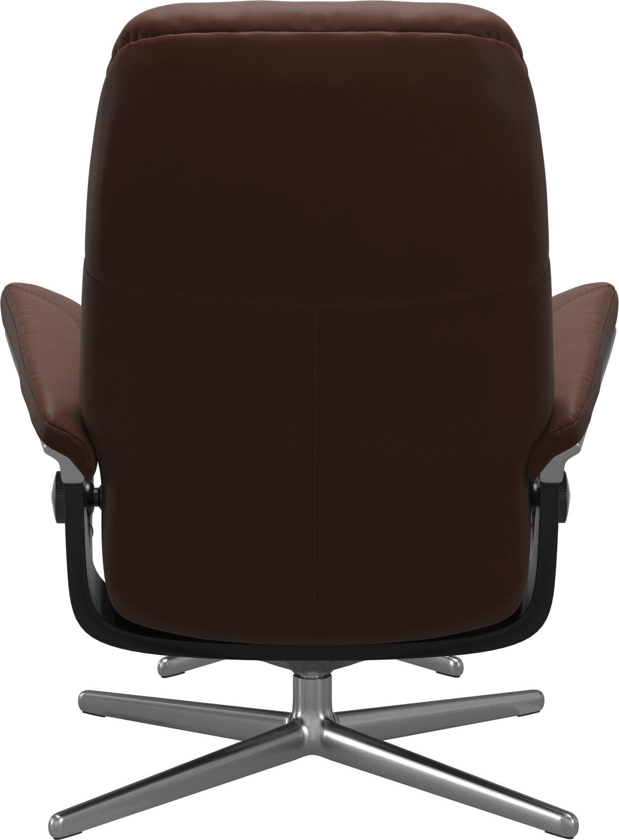 Stressless® Relaxsessel »Consul«, (Set, Relaxsessel mit Hocker), mit Hocker, mit Cross Base, Größe S, M & L, Holzakzent Schwarz