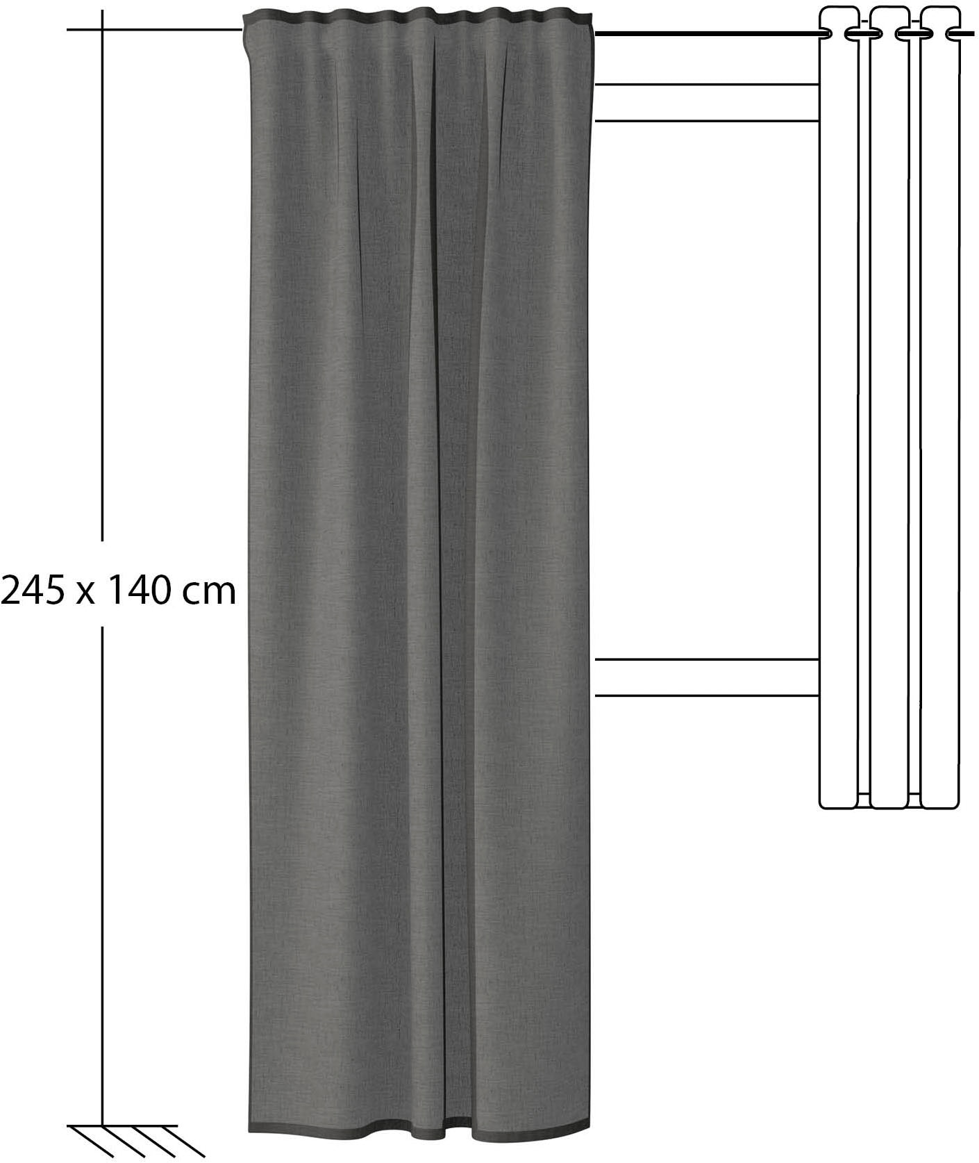 HOMING Gardine »Oskar« verdeckte Schlaufen 1 Stk. tlg. Fertigschal