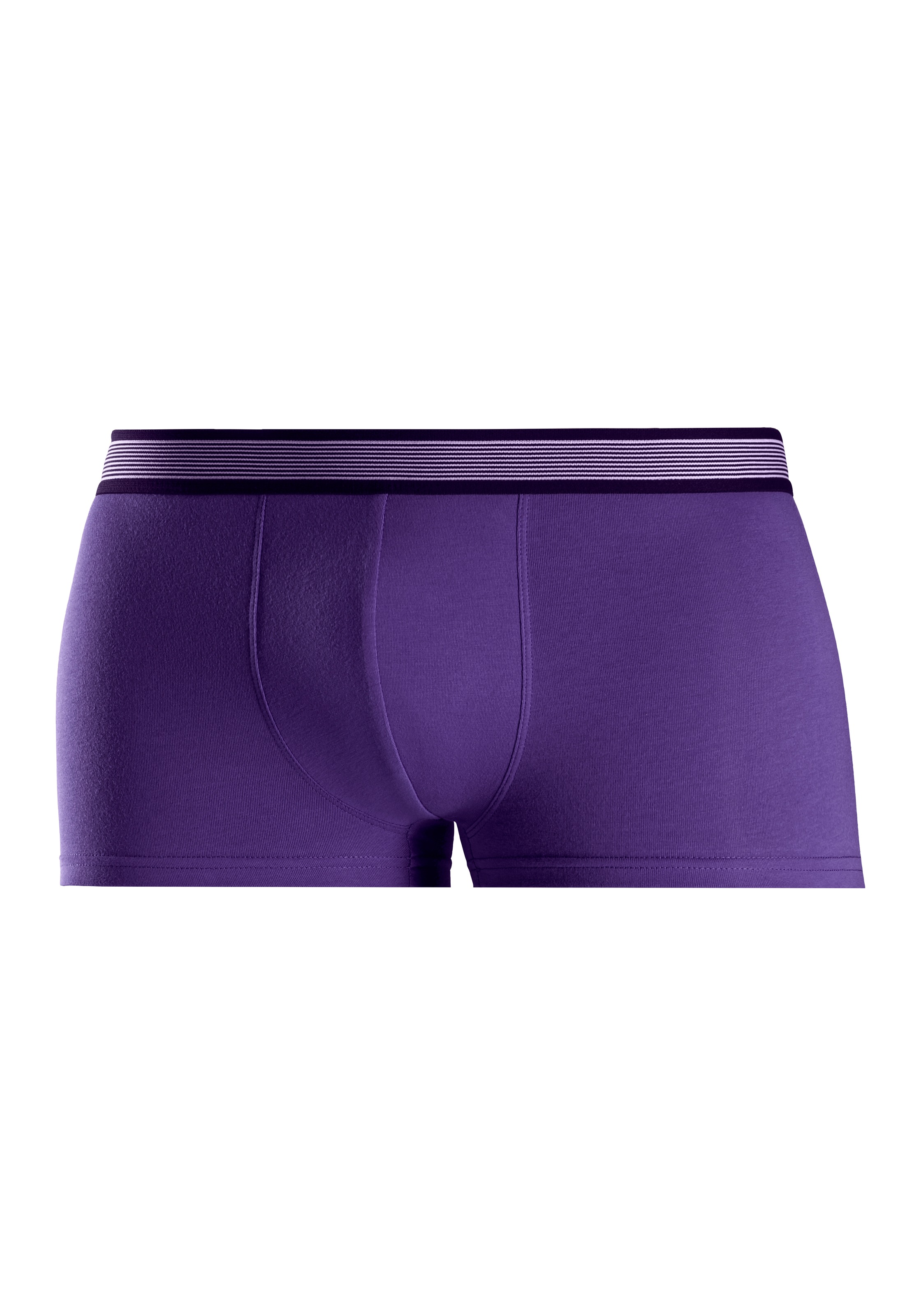 H.I.S Boxershorts, (Packung, 4 St.), in Hipster-Form mit gestreiftem Webbund