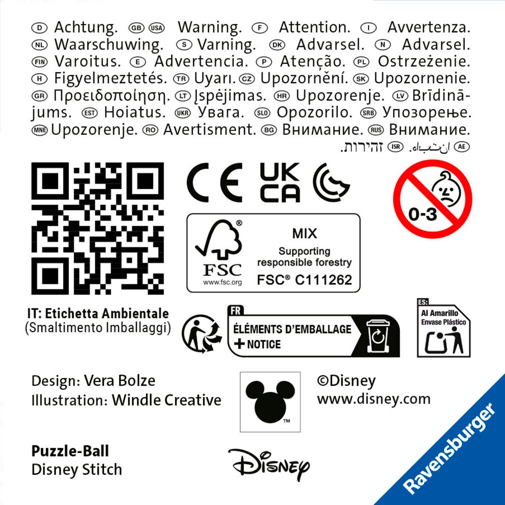 Ravensburger Puzzleball »Disney Stitch«, Made in Europe