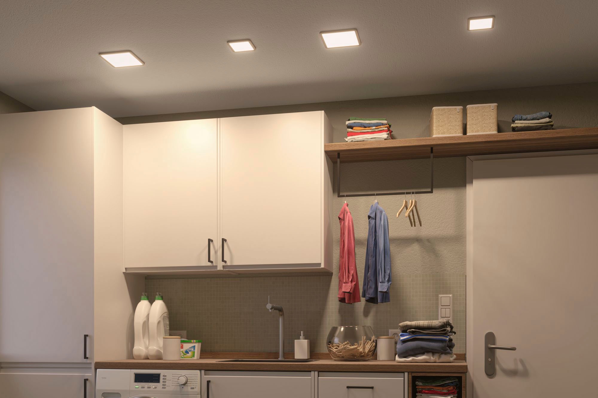 Paulmann LED Bad-Einbauleuchte »Areo«, Schutzart IP44, Gr. 17,5 x 17,5 cm, inkl. LED Leuchtmittel