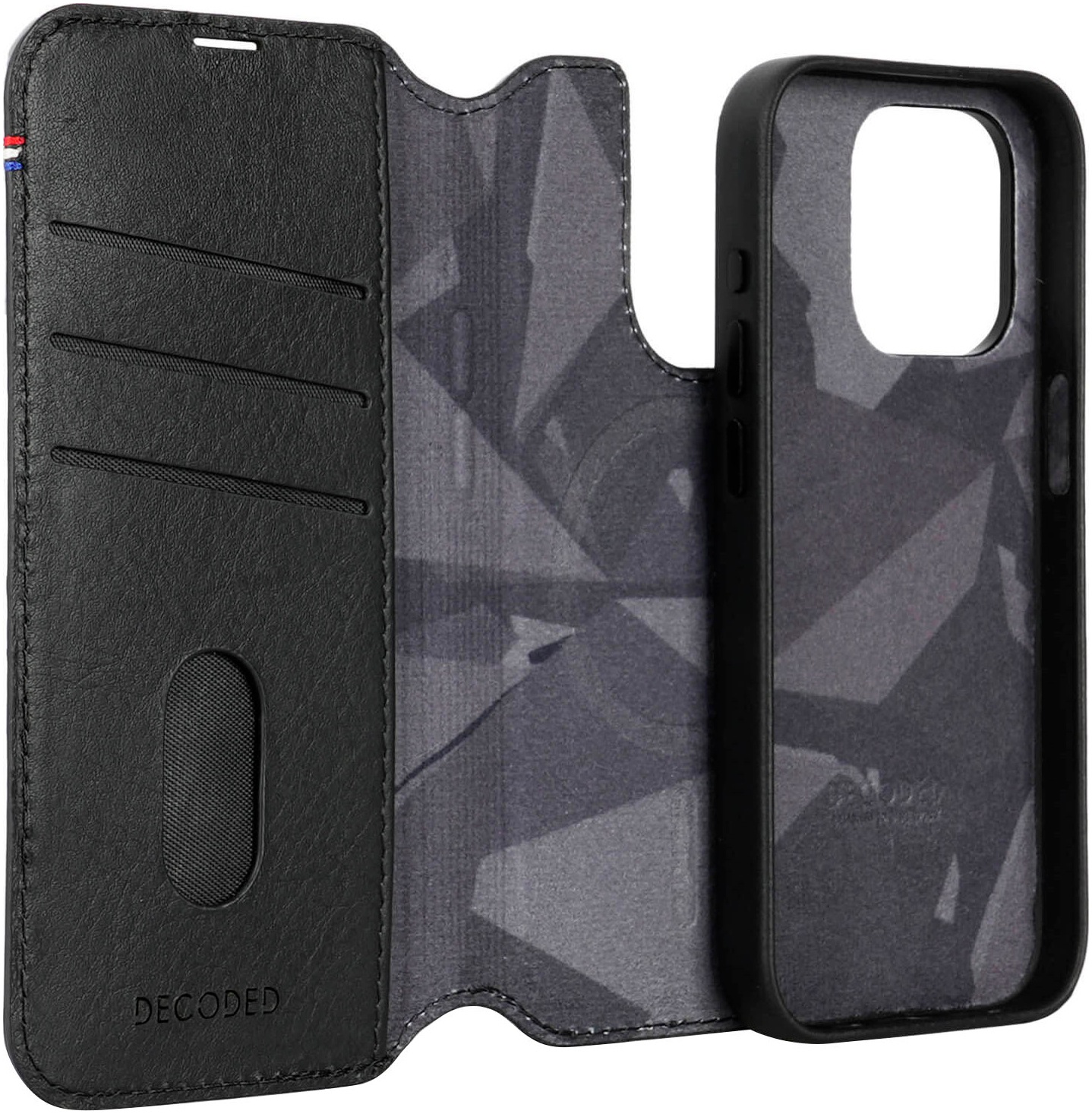 DECODED Smartphone-Hülle »Leather Detachable Wallet für iPhone 15 Pro«, iPhone 15 Pro, 15,5 cm (6,1 Zoll)