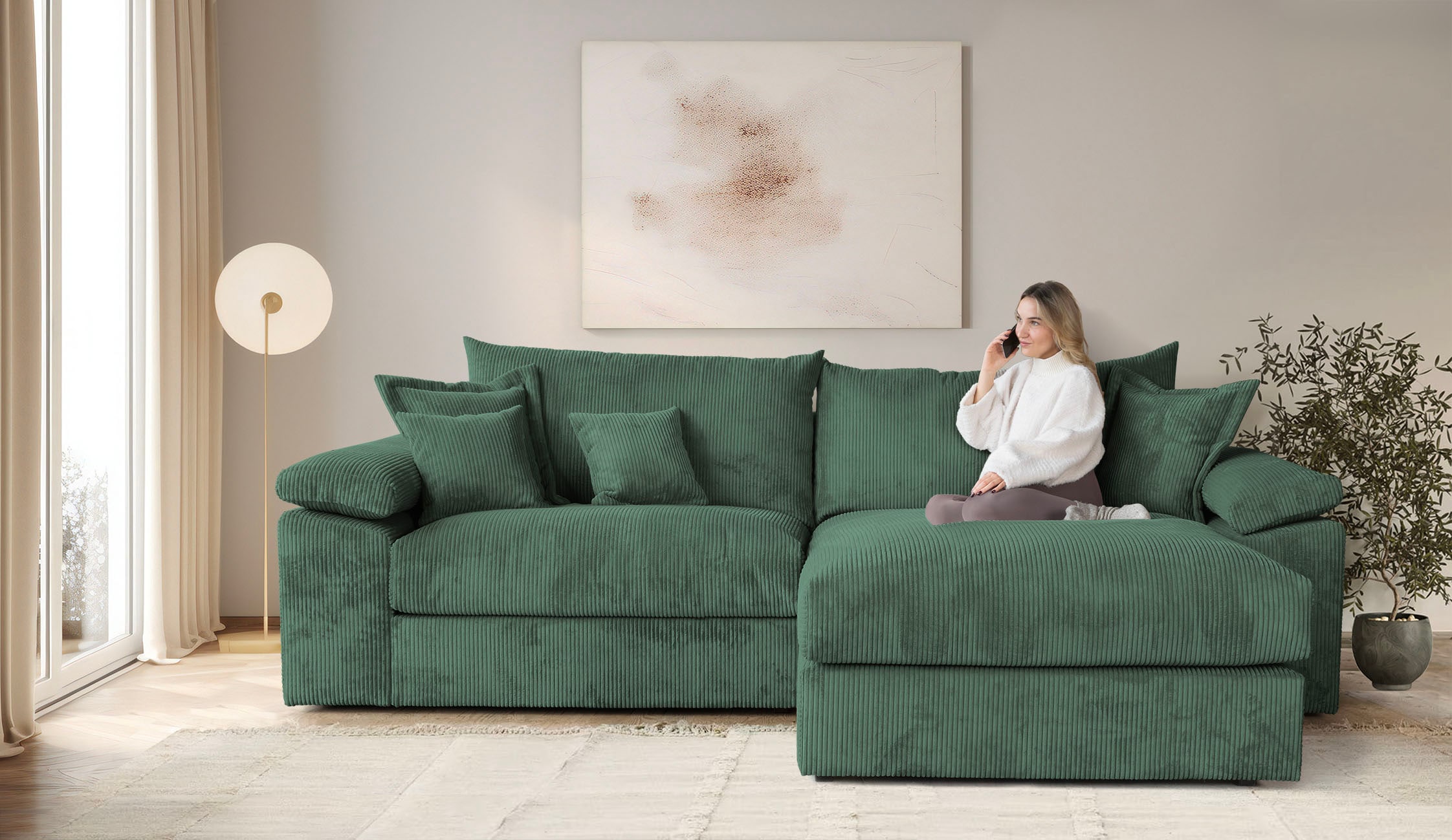 Home affaire Ecksofa »Soft&Cosy XXL L-Form - Breite 303 cm«, Mega-Sofa, Cor günstig online kaufen