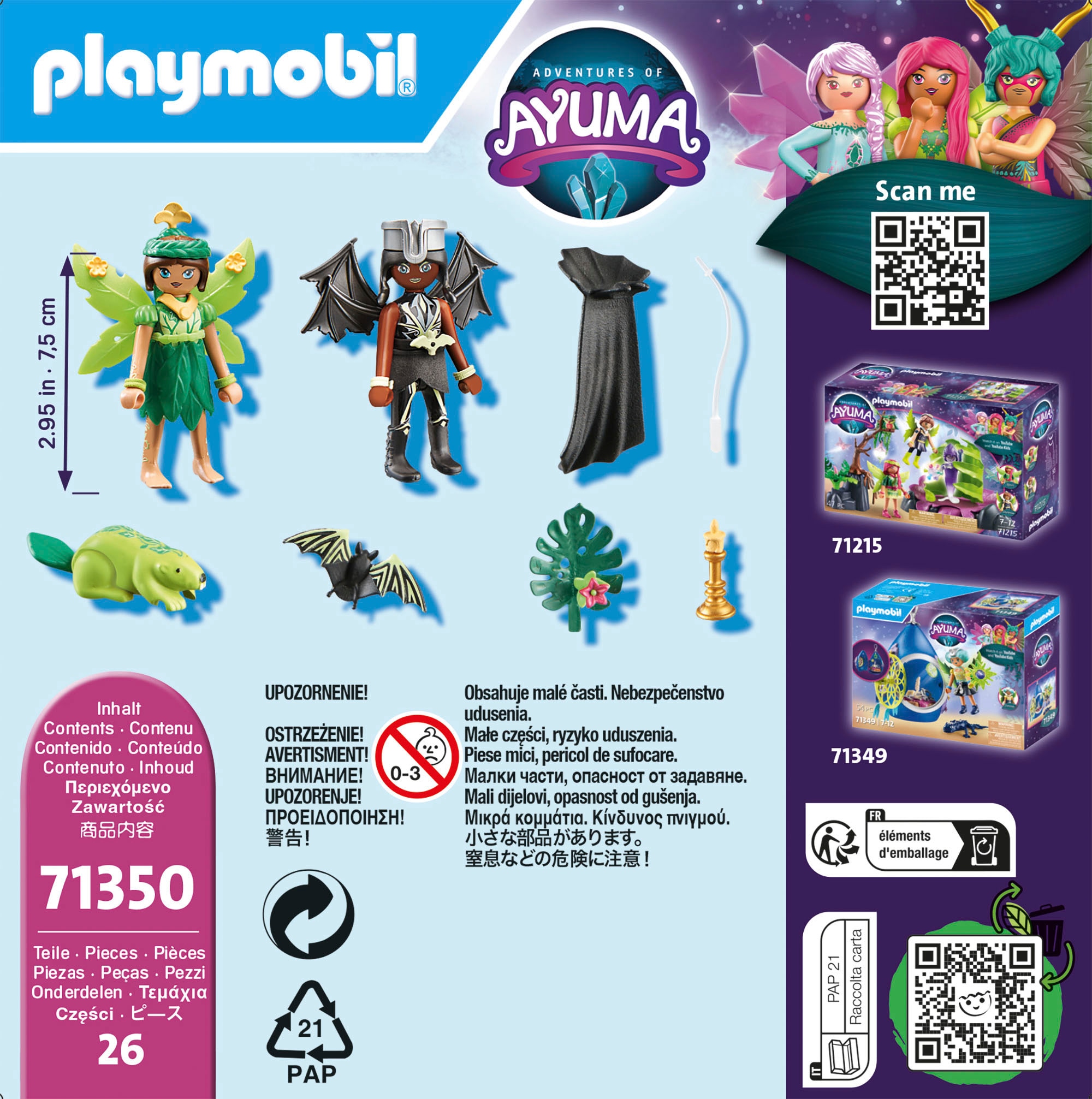 Playmobil® Konstruktions-Spielset »Forest Fairy & Bat Fairy mit Seelentieren (71350), Adventures of Ayuma«, (26 St.), Made in Europe