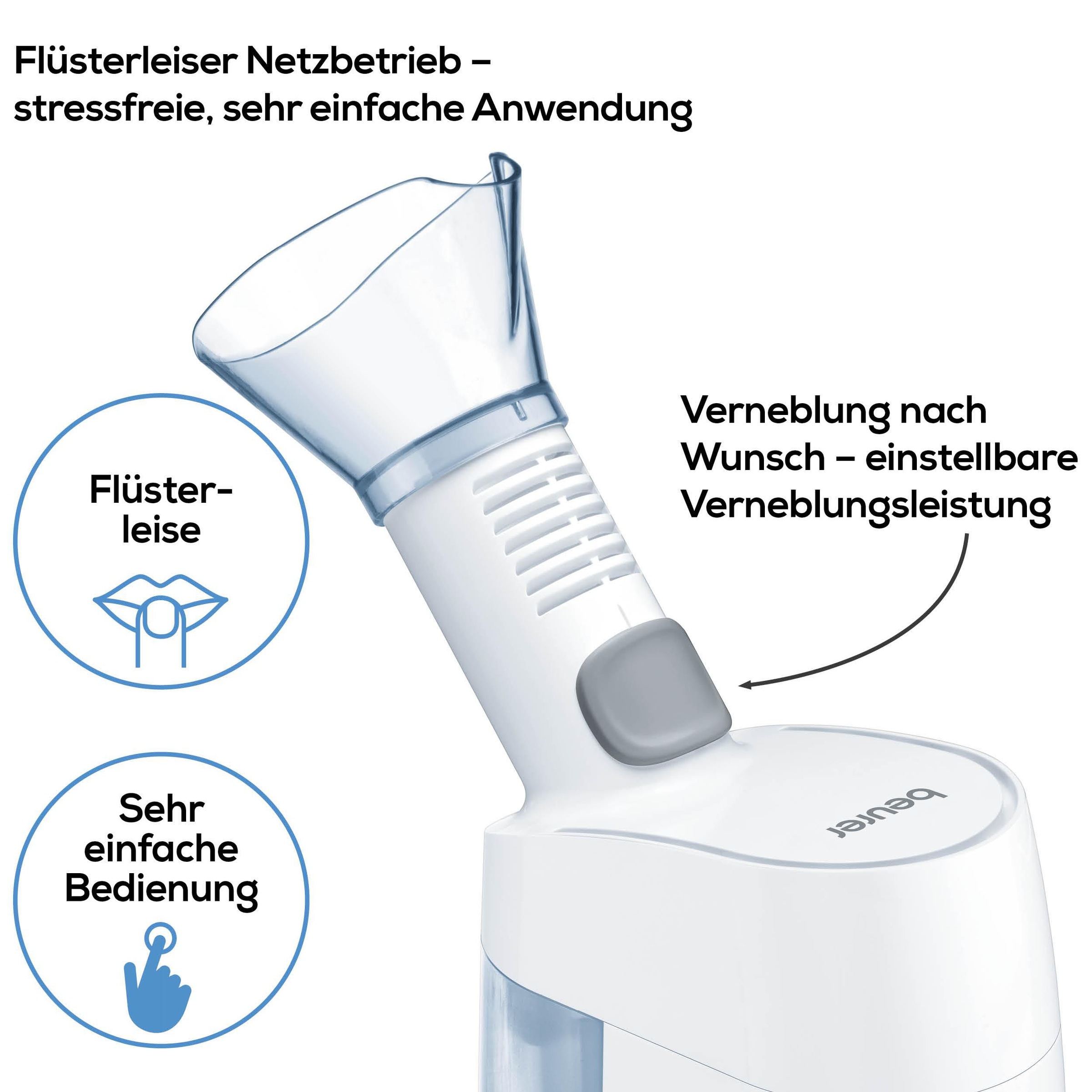 BEURER Inhalationsgerät »SI 40, Warmdampfbehandlung bei Erkältungen mit dem Dampfvernebler«, Einfache & hygienische Reinigung durch abnehmbare Elemente