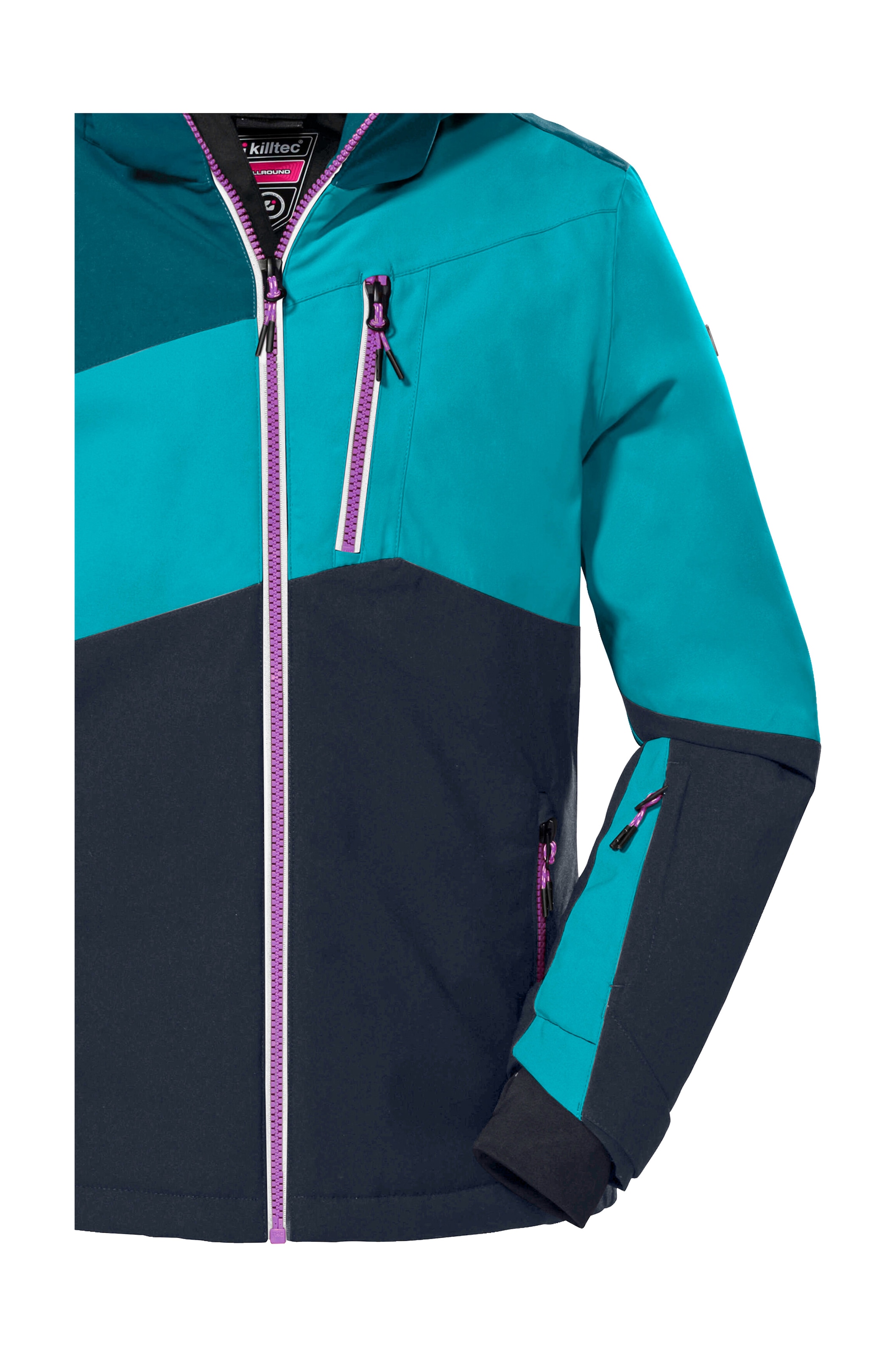 Killtec Skijacke »KSW 166 GRLS SKI JCKT« Atmungsaktive, wasser- und winddichte Skijacke mit abnehmbarer Kapuze