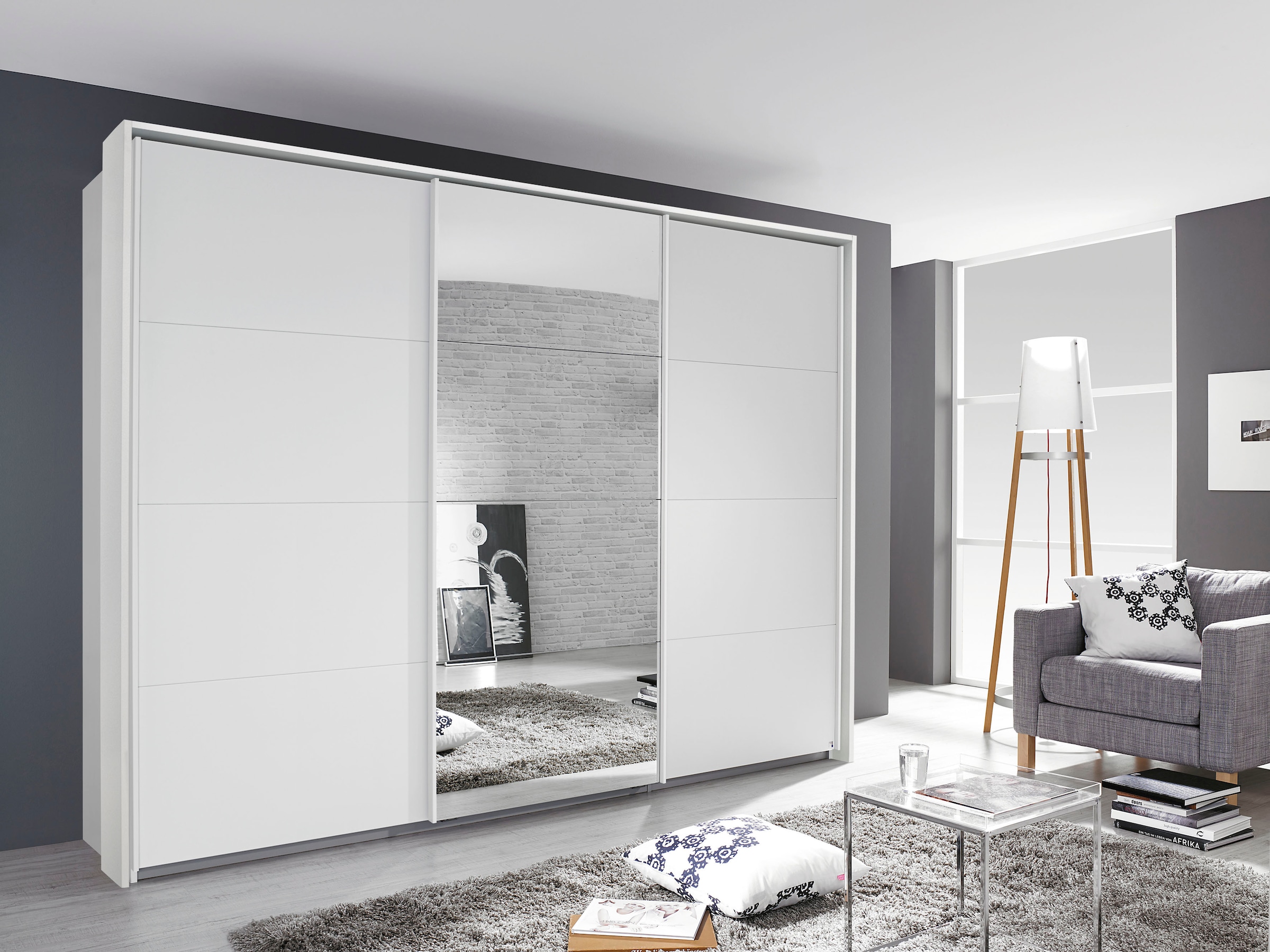 rauch Schwebetürenschrank »Kleiderschrank Schrank Garderobe Schlafzimmerschrank TUBONA« mit umfangreicher Innenausstattung und Passepartout MADE IN GERMANY