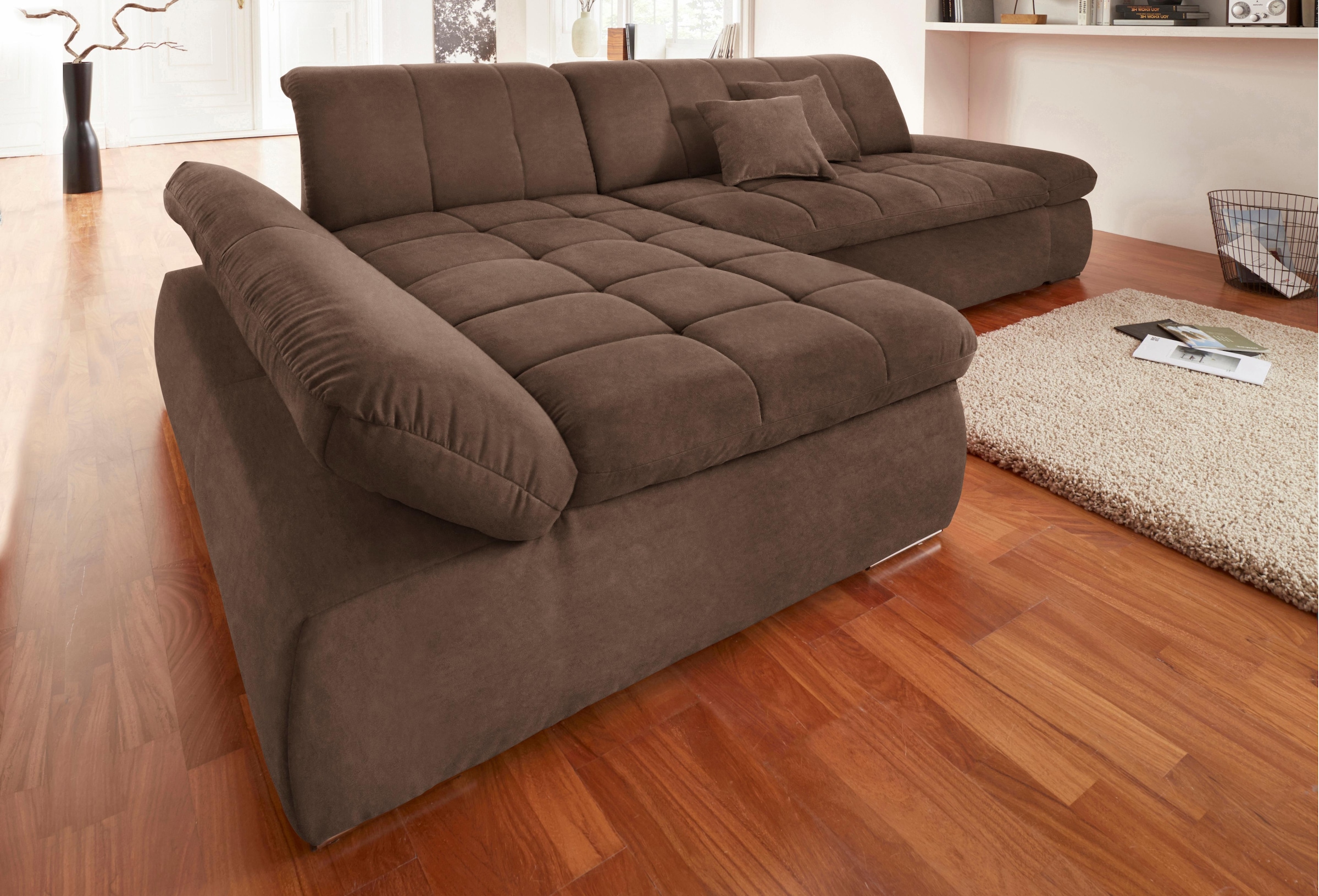 DOMO collection Ecksofa »NMoric XXL, B/T/H: 300/172/80cm, L-Form«, wahlweis günstig online kaufen