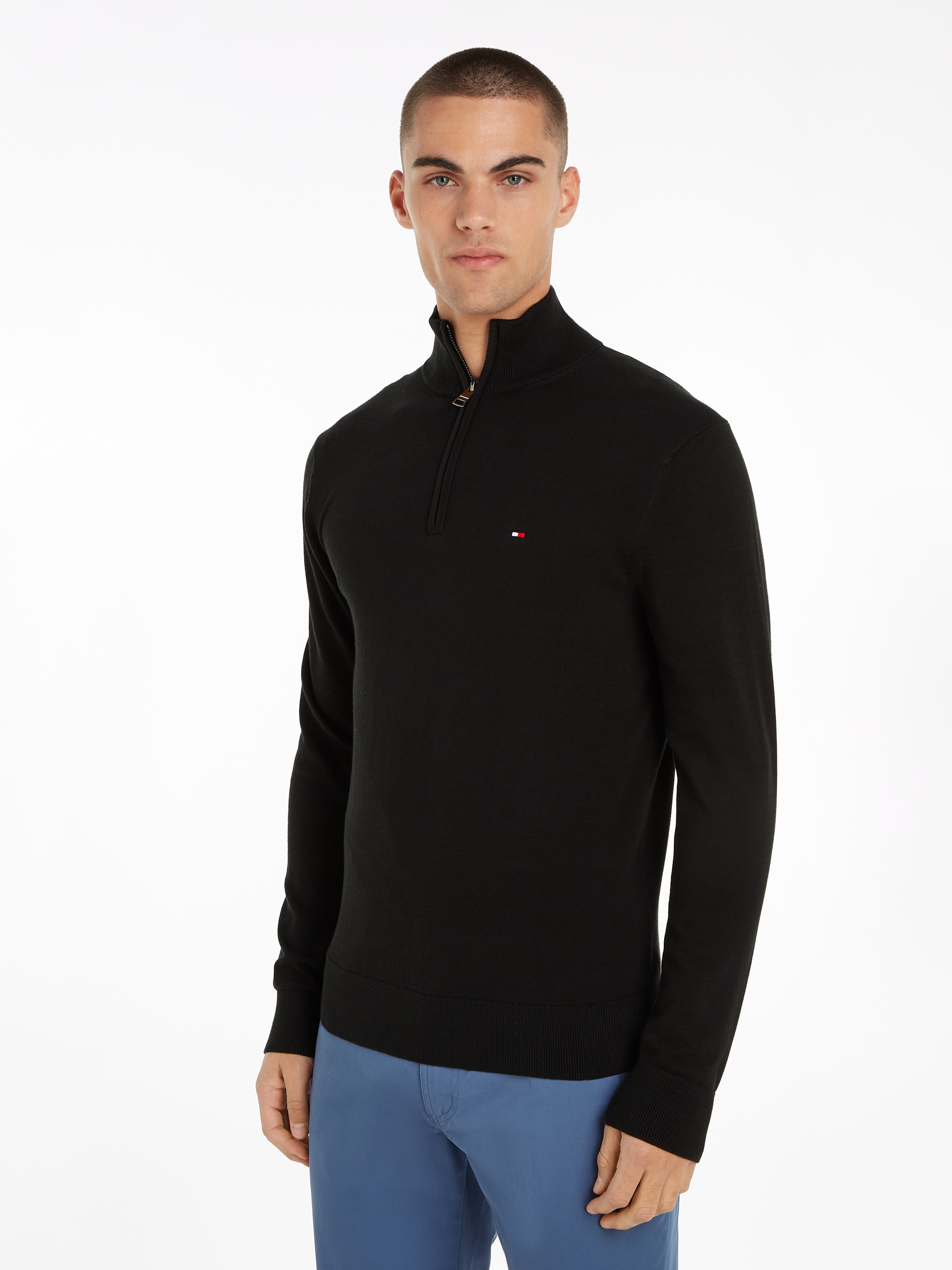 Tommy Hilfiger Troyer »ESSENTIAL COTTON ZIP MOCK«