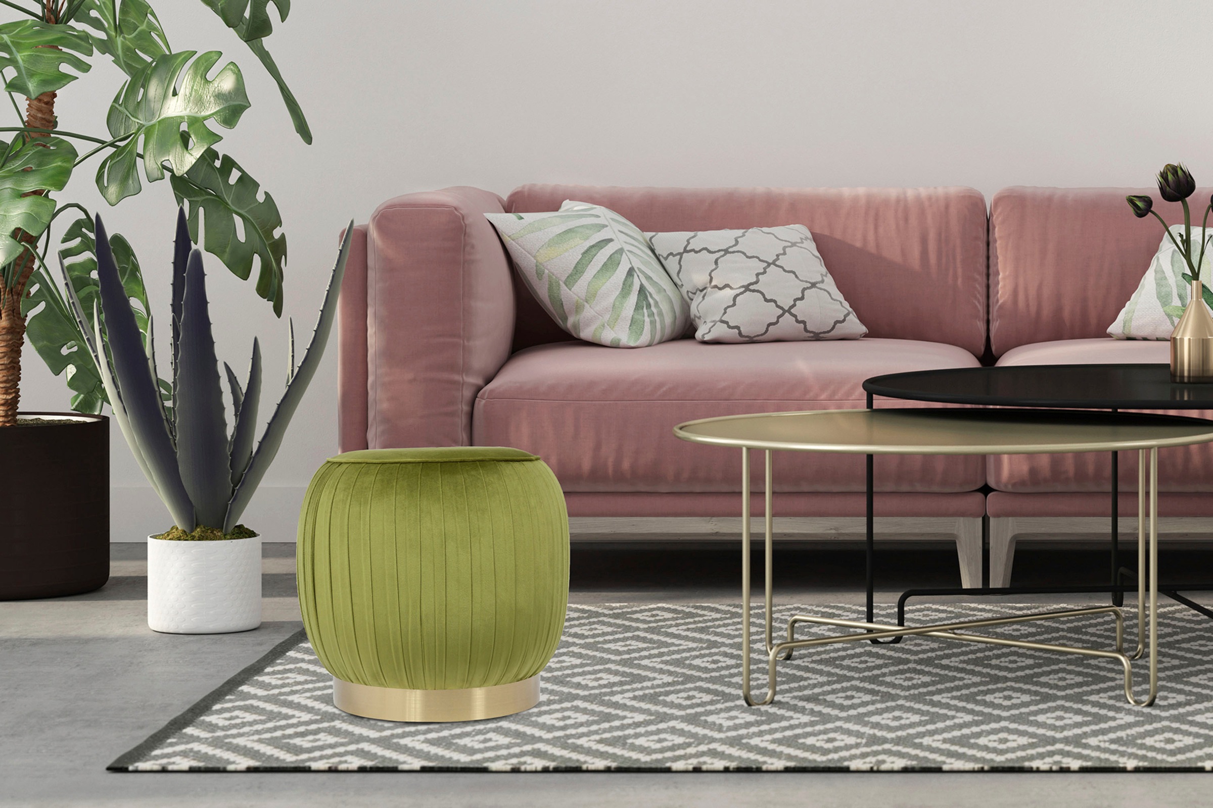 Kayoom Sitzhocker »Hocker Lilje, Edler Touch durch goldenen Sockel,Hochwert günstig online kaufen