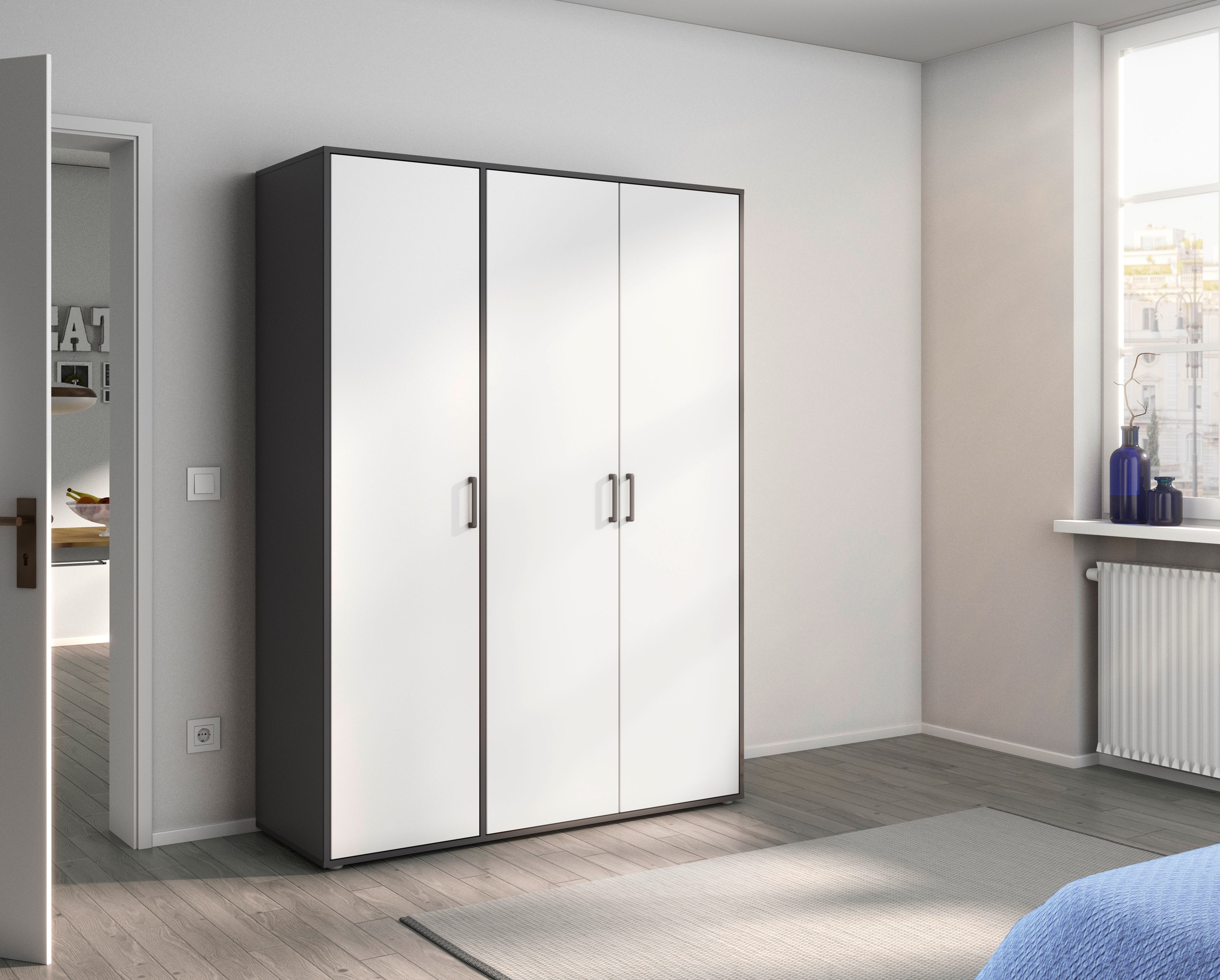 rauch Kleiderschrank »VOYAGER Otto´s Choice Garderobe Wäscheschrank TOPSELLER Schlafzimmer«, (in 3 verschiedenen Ausstattungen BASIC/CLASSIC/PREMIUM), Schrank mit modernen Griffen in viel Stauraum MADE IN GERMANY