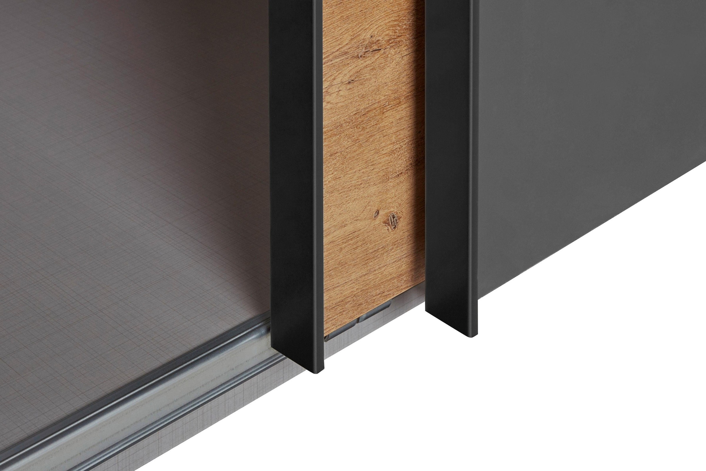 Wimex Schwebetürenschrank »Malmö, Kleiderschrank wahlweise mit oder ohne Spiegel«, Kleiderschrank im Industrial Design, 225 oder 270cm breit