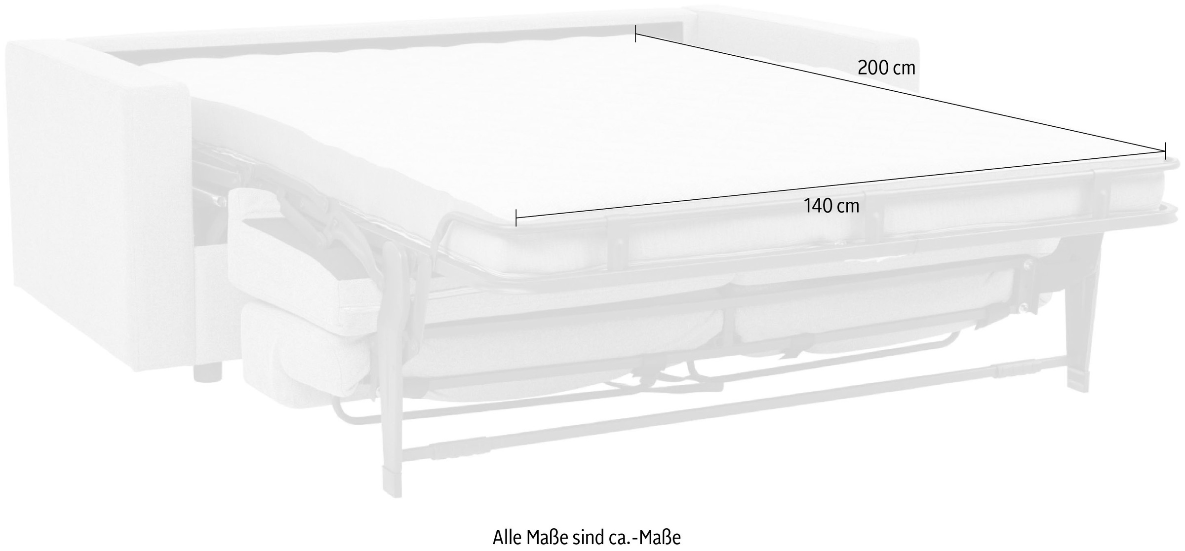 OTTO home Schlafsofa »Perrick, Schlaf-Couch, Breite Liegefl. 140 oder 160x200 cm« Sofa und Bett in einem, Bonell- oder Taschenferderkern, FSC®
