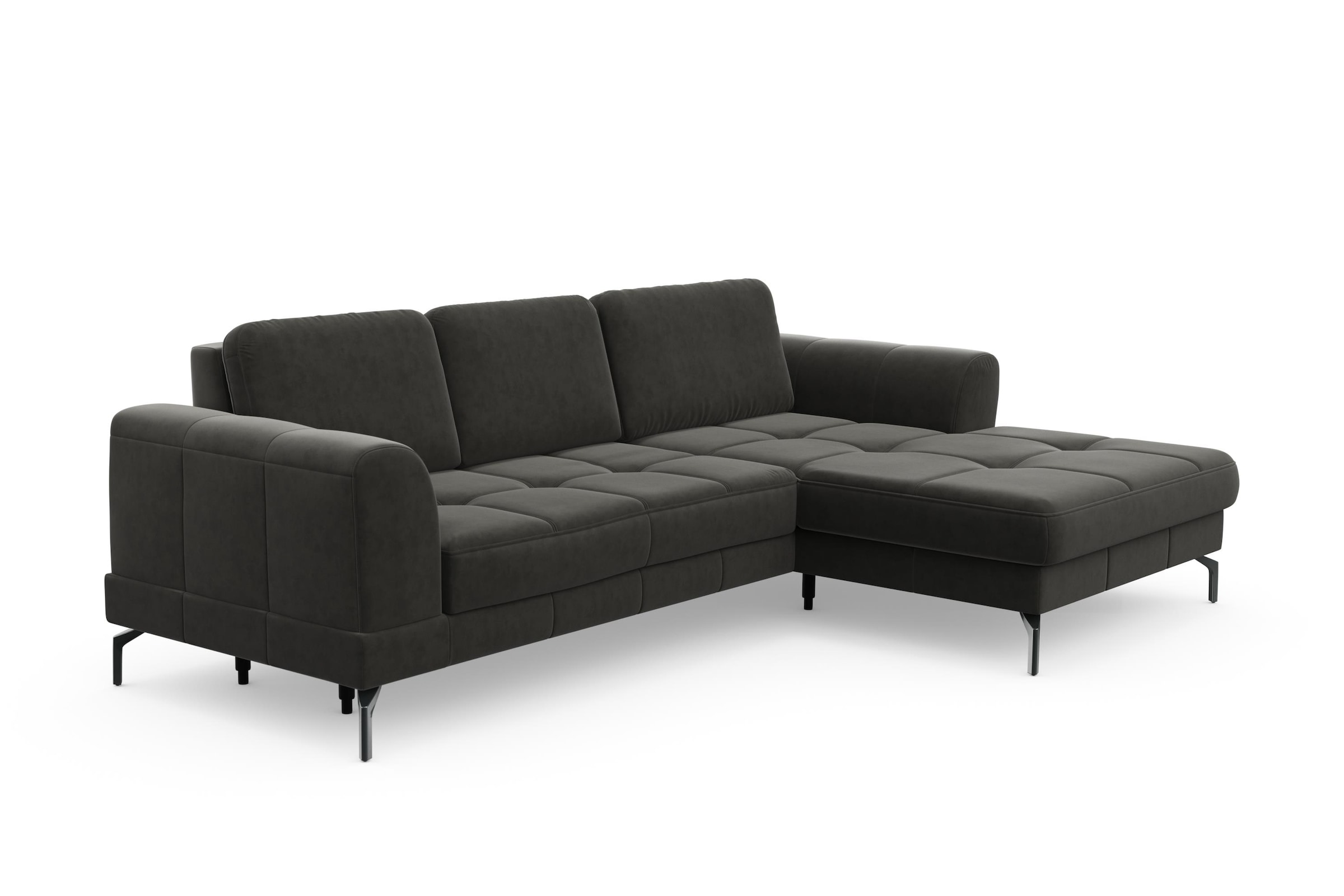 sit&more Ecksofa »Bendigo L-Form«, inklusive Sitztiefenverstellung, Bodenfreiheit 15 cm, 2 Fußfarben